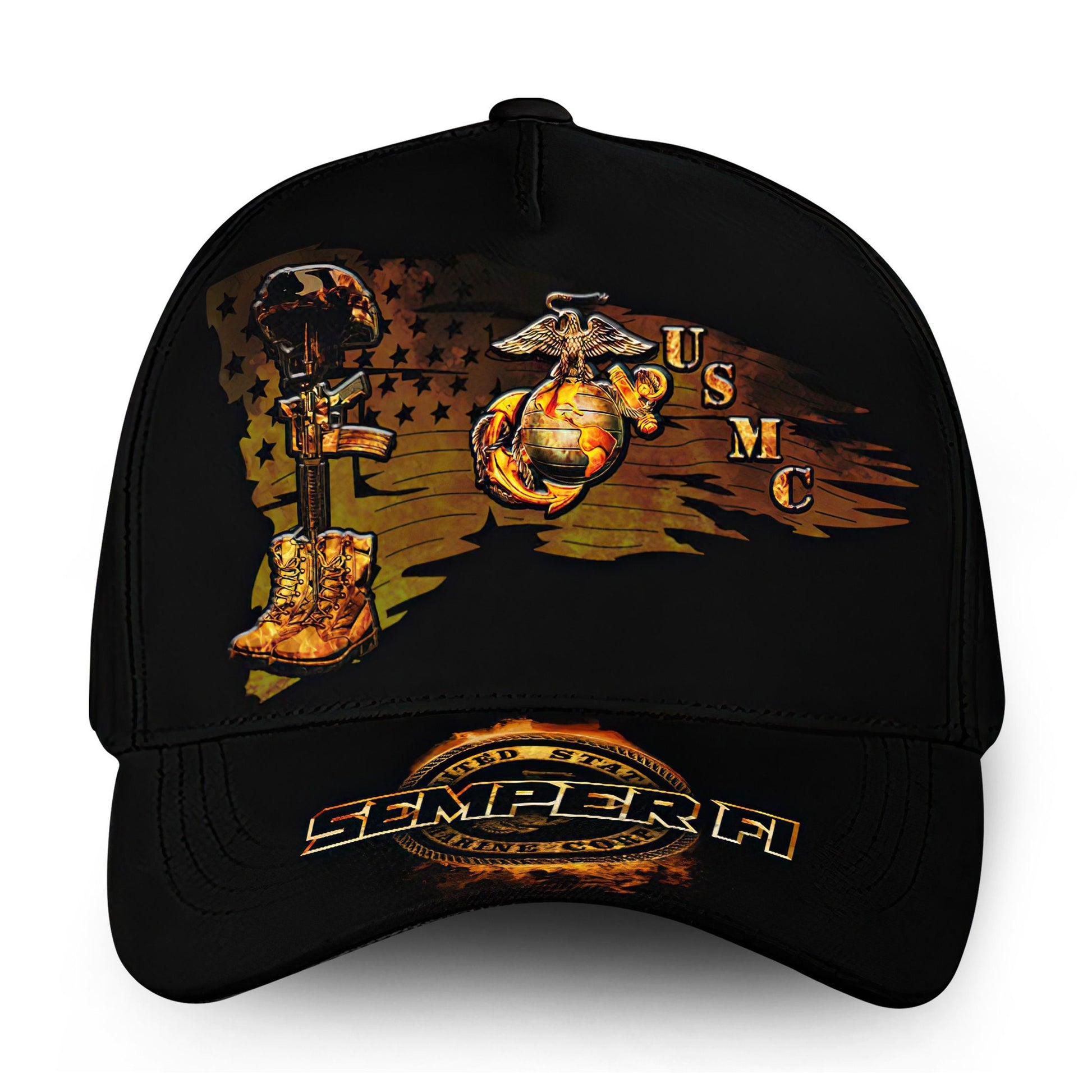 Premium Custom Name, Rank, USMC Cap VPVC000152, Gifts For Marine Veteran, Gifts For Dad, For Husband, Best Gifts On Father's Day, Independence Day, Veterans Day.