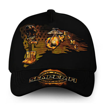 Premium Custom Name, Rank, USMC Cap VPVC000152, Gifts For Marine Veteran, Gifts For Dad, For Husband, Best Gifts On Father's Day, Independence Day, Veterans Day.