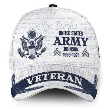 Premium US Army Cap VPVC000160, Custom Name, Rank, Year, Gifts For Army Veteran, Best Gifts On Father's Day, Armed Forces Day, Independence Day, Veterans Day.