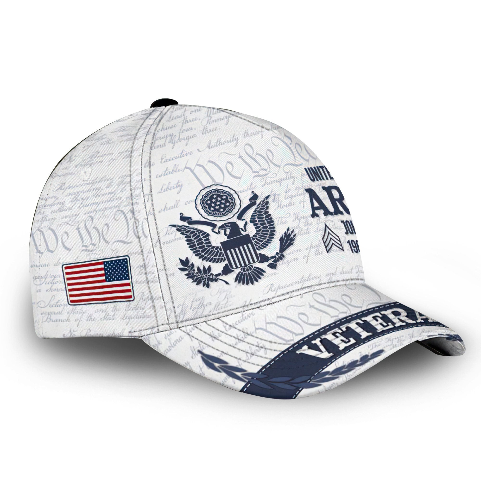 Premium US Army Cap VPVC000160, Custom Name, Rank, Year, Gifts For Army Veteran, Best Gifts On Father's Day, Armed Forces Day, Independence Day, Veterans Day.