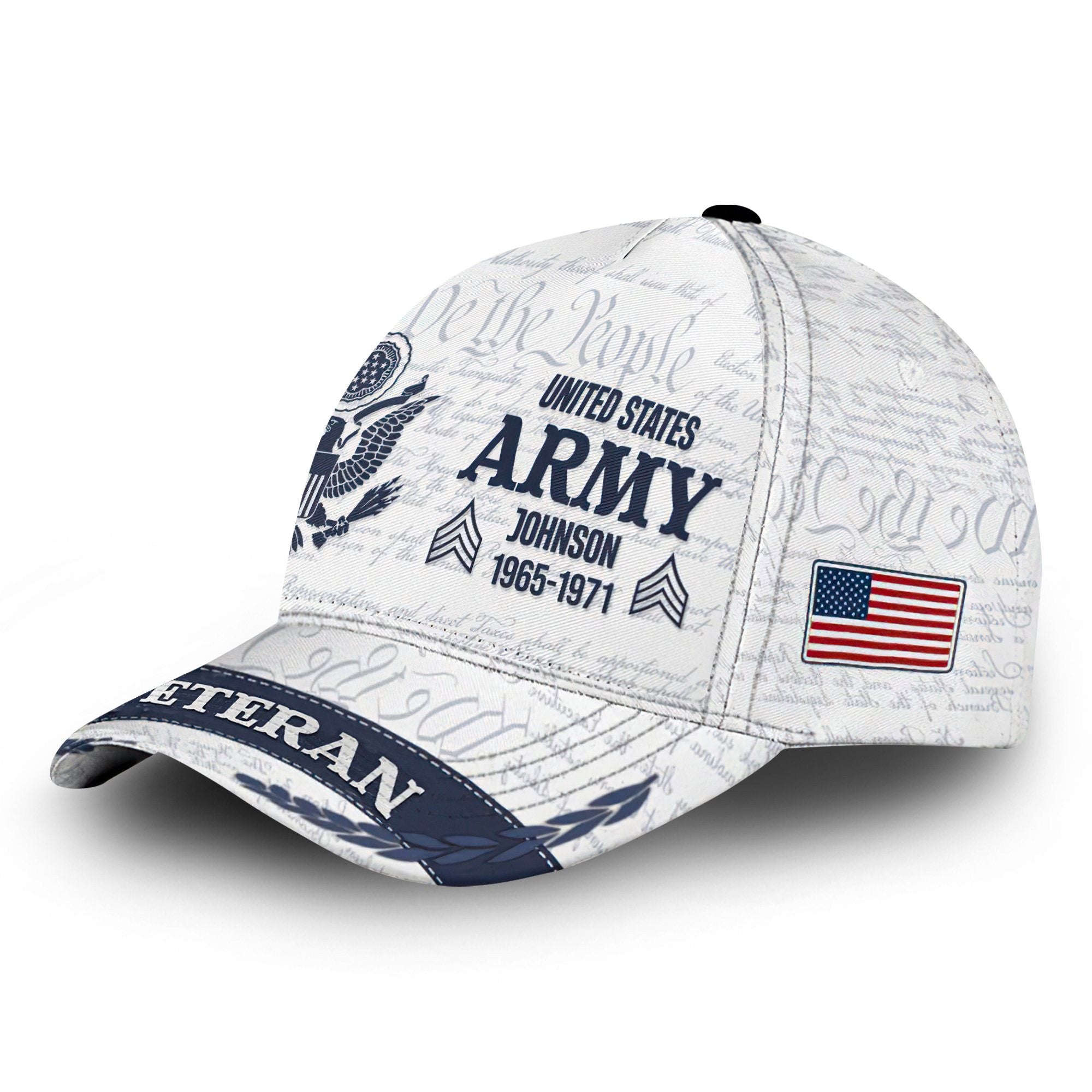 Premium US Army Cap VPVC000160, Custom Name, Rank, Year, Gifts For Army Veteran, Best Gifts On Father's Day, Armed Forces Day, Independence Day, Veterans Day.