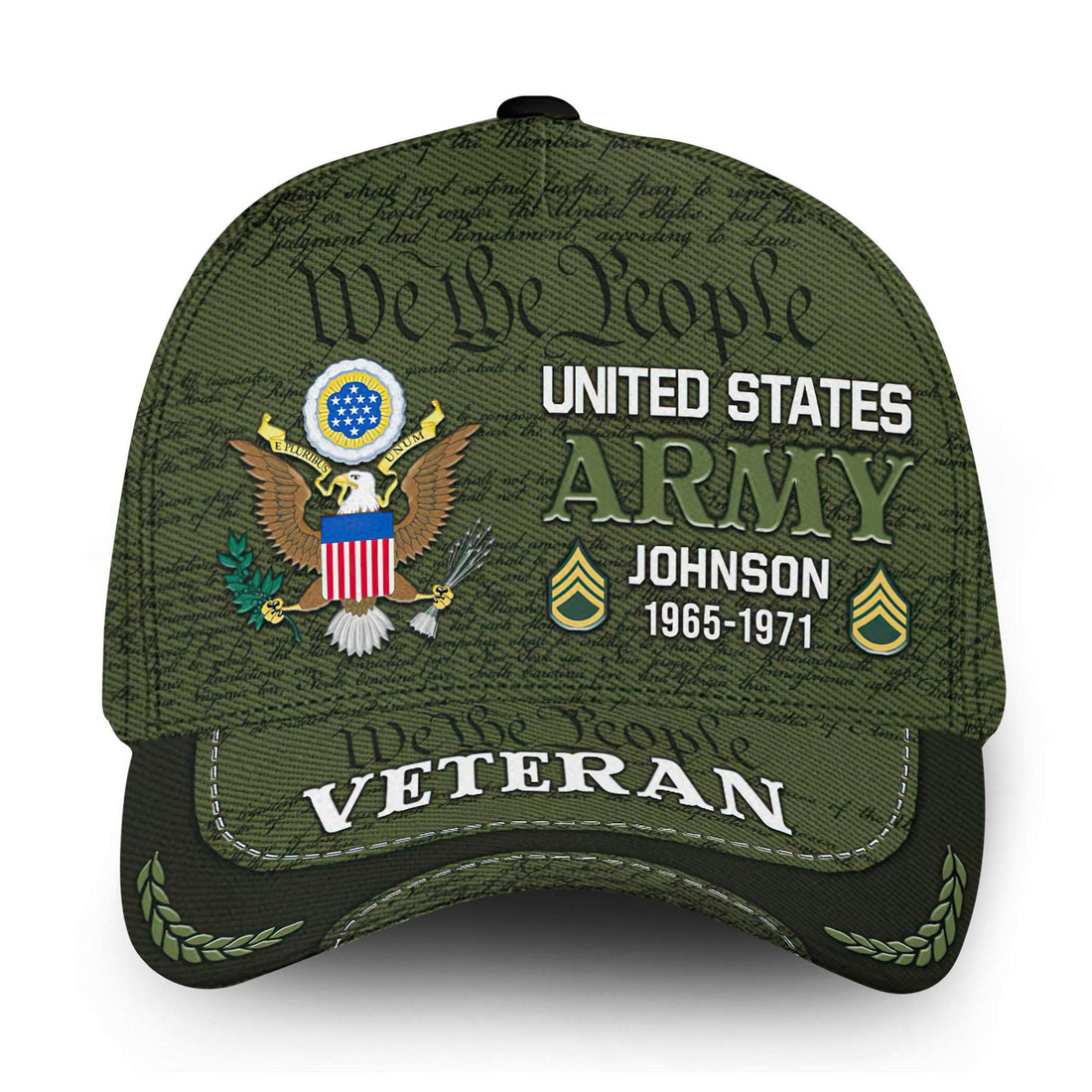 Premium US Army Cap VPVC000162, Custom Name, Rank, Year, Gifts For Army Veteran, Best Gifts On Father's Day, Armed Forces Day, Independence Day, Veterans Day.