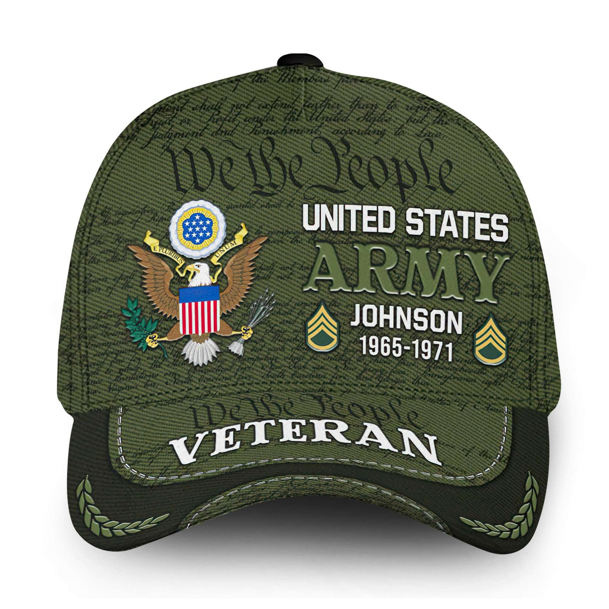 Premium US Army Cap VPVC000162, Custom Name, Rank, Year, Gifts For Army Veteran, Best Gifts On Father's Day, Armed Forces Day, Independence Day, Veterans Day.