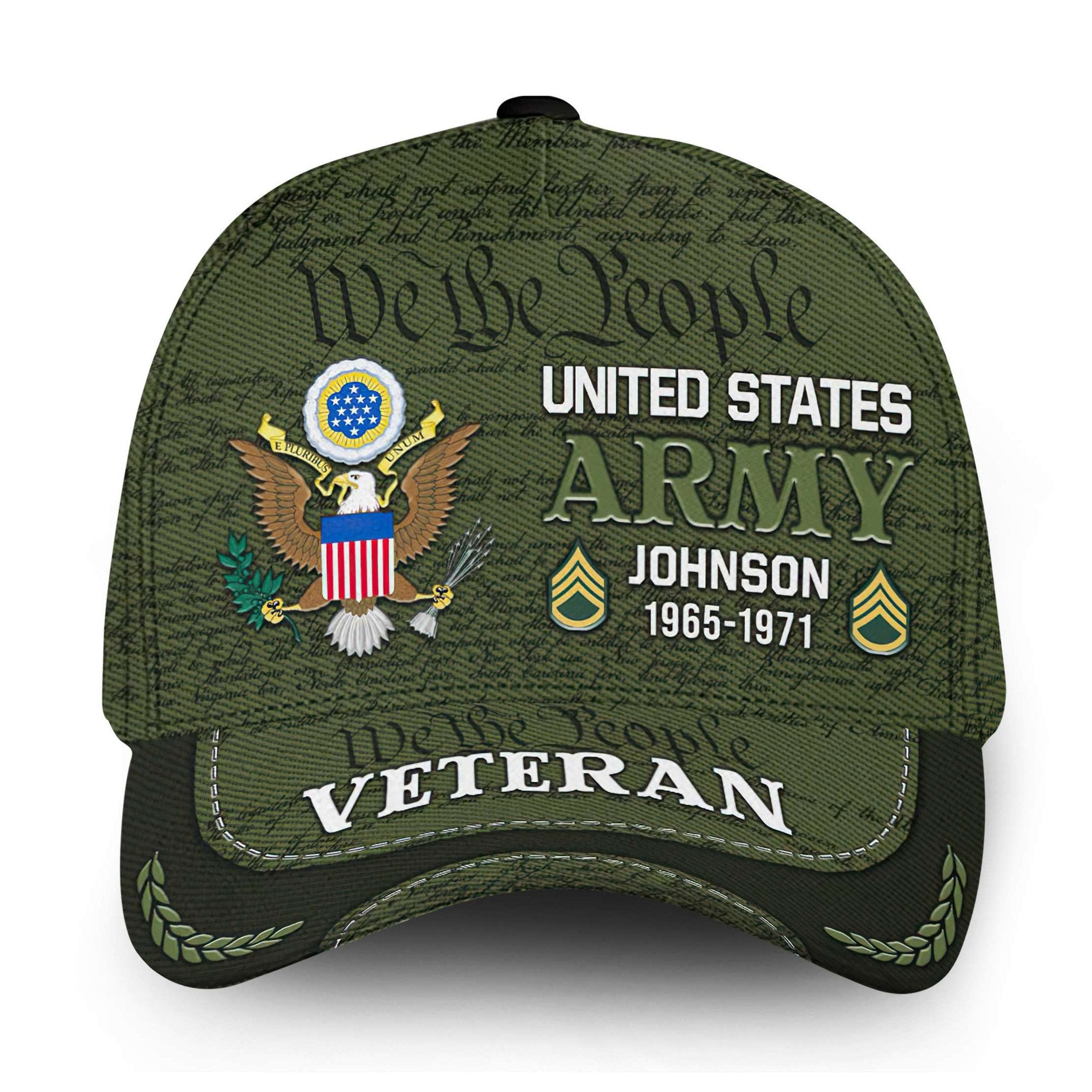Premium US Army Cap VPVC000162, Custom Name, Rank, Year, Gifts For Army Veteran, Best Gifts On Father's Day, Armed Forces Day, Independence Day, Veterans Day.