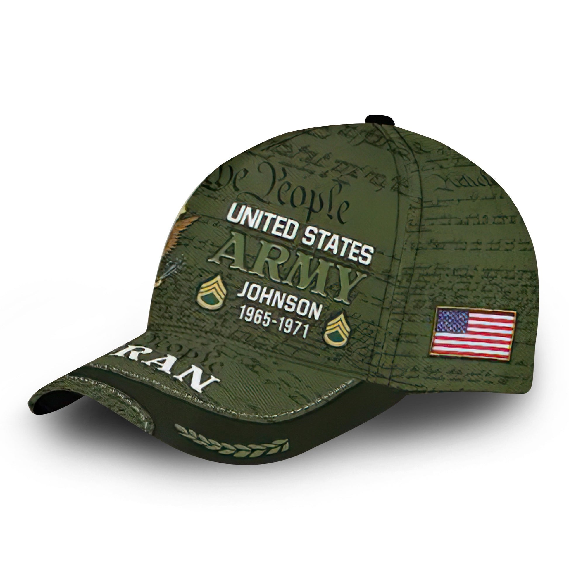 Premium US Army Cap VPVC000162, Custom Name, Rank, Year, Gifts For Army Veteran, Best Gifts On Father's Day, Armed Forces Day, Independence Day, Veterans Day.