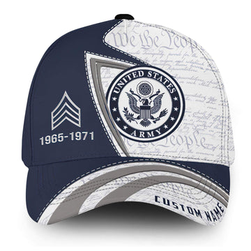 Premium US Army Cap VPVC000164, Custom Name, Rank, Year, Gifts For Army Veteran, Best Gifts On Father's Day, Armed Forces Day, Independence Day, Veterans Day.
