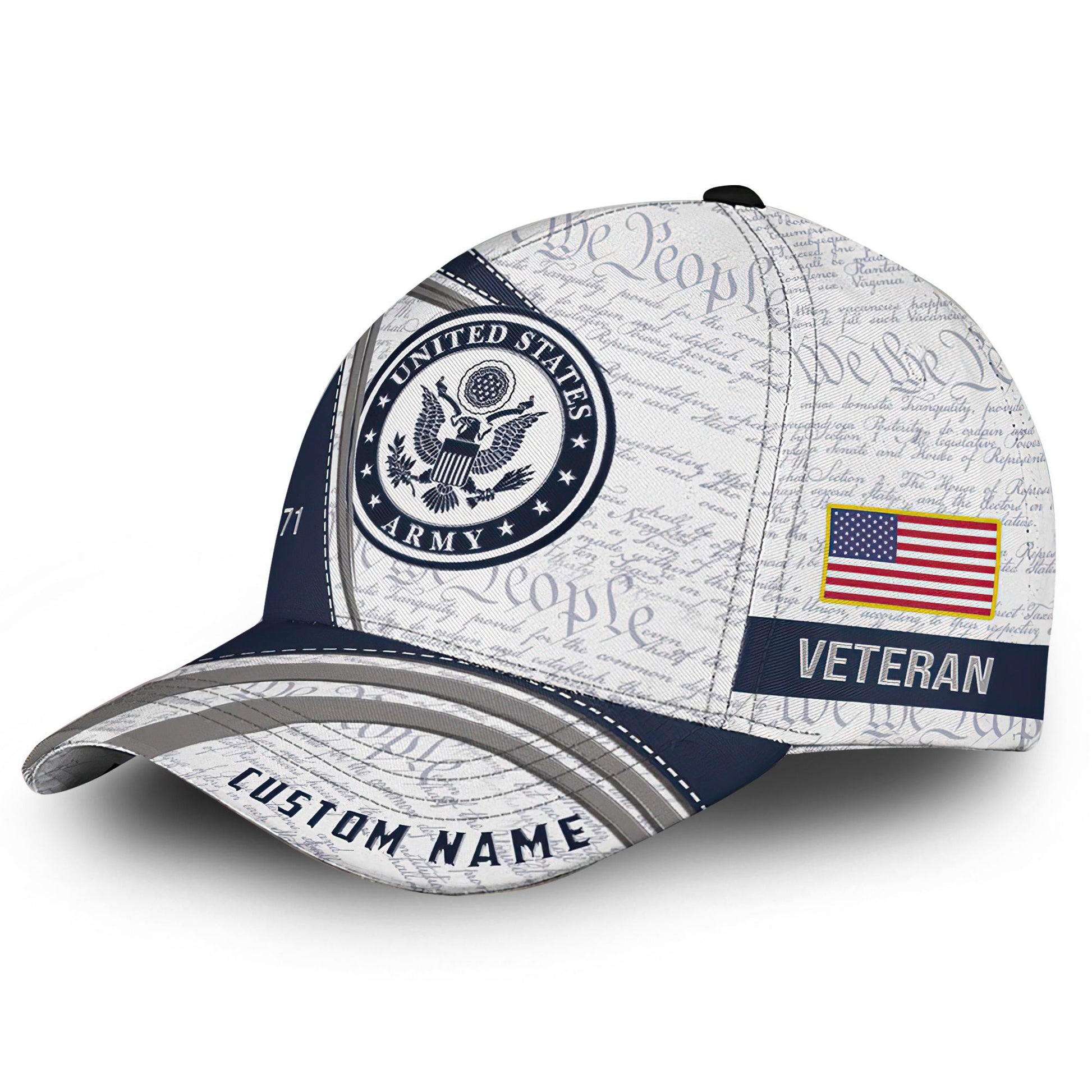 Premium US Army Cap VPVC000164, Custom Name, Rank, Year, Gifts For Army Veteran, Best Gifts On Father's Day, Armed Forces Day, Independence Day, Veterans Day.