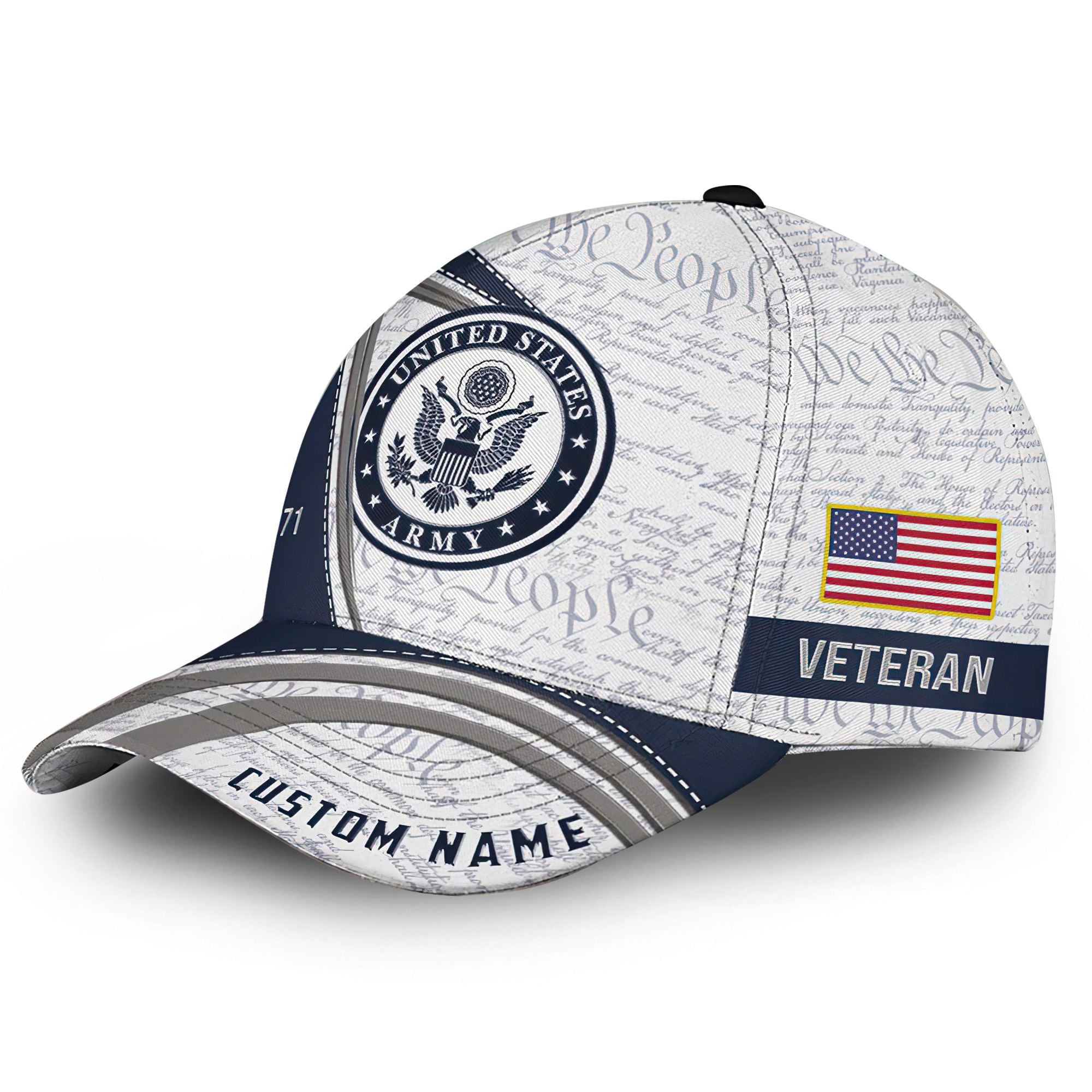 Premium US Army Cap VPVC000164, Custom Name, Rank, Year, Gifts For Army Veteran, Best Gifts On Father's Day, Armed Forces Day, Independence Day, Veterans Day.