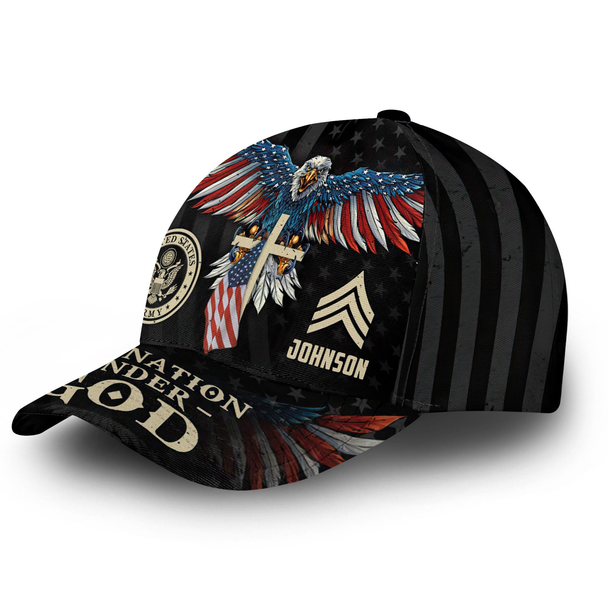 Premium Custom US Army Cap VPVC000165, Gifts For Army Veteran, Best Gifts On Father's Day, Armed Forces Day, Independence Day, Veterans Day.