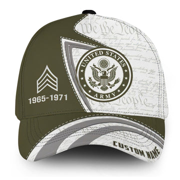Premium US Army Cap VPVC000167, Custom Name, Rank, Year, Gifts For Army Veteran, Best Gifts On Father's Day, Armed Forces Day, Independence Day, Veterans Day.