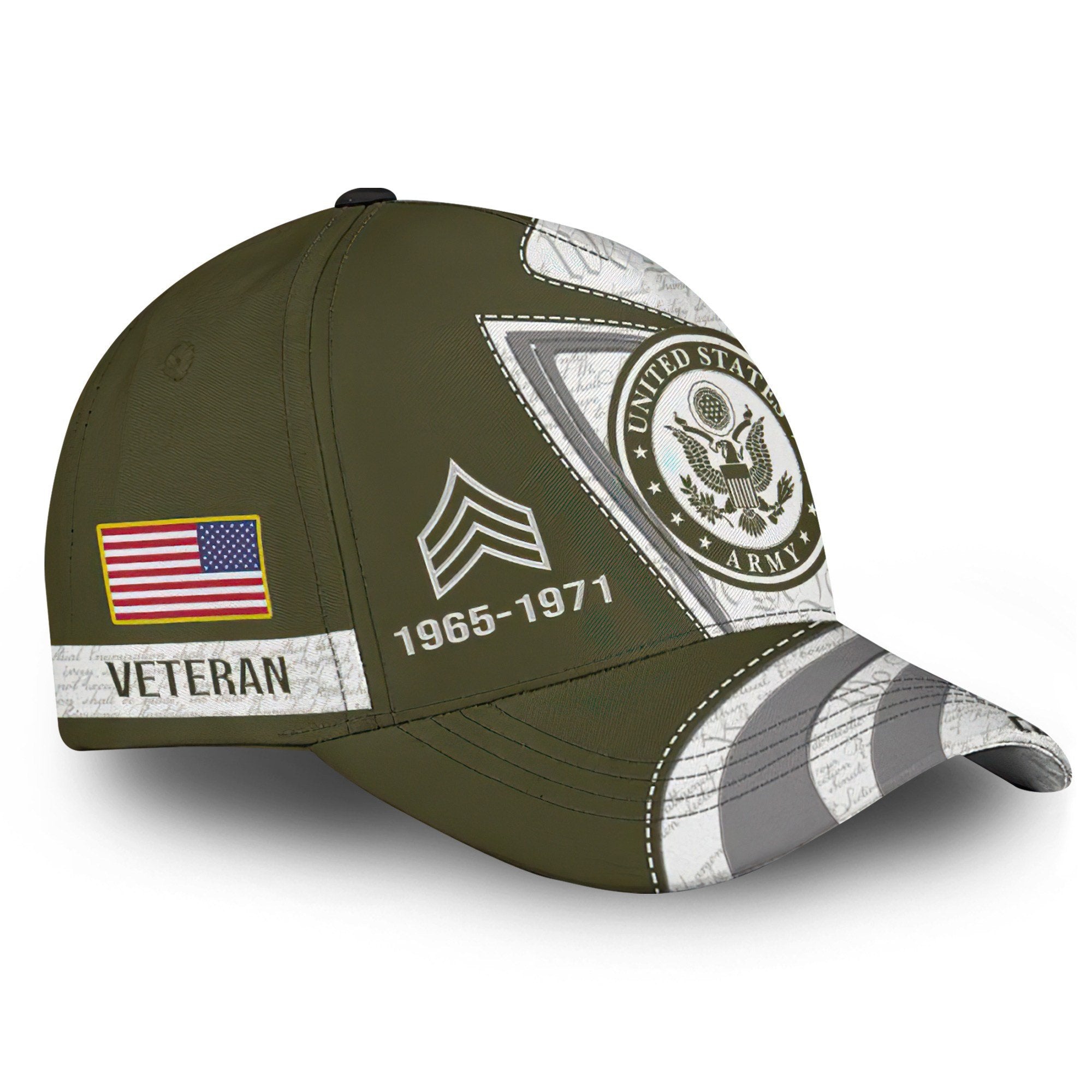 Premium US Army Cap VPVC000167, Custom Name, Rank, Year, Gifts For Army Veteran, Best Gifts On Father's Day, Armed Forces Day, Independence Day, Veterans Day.