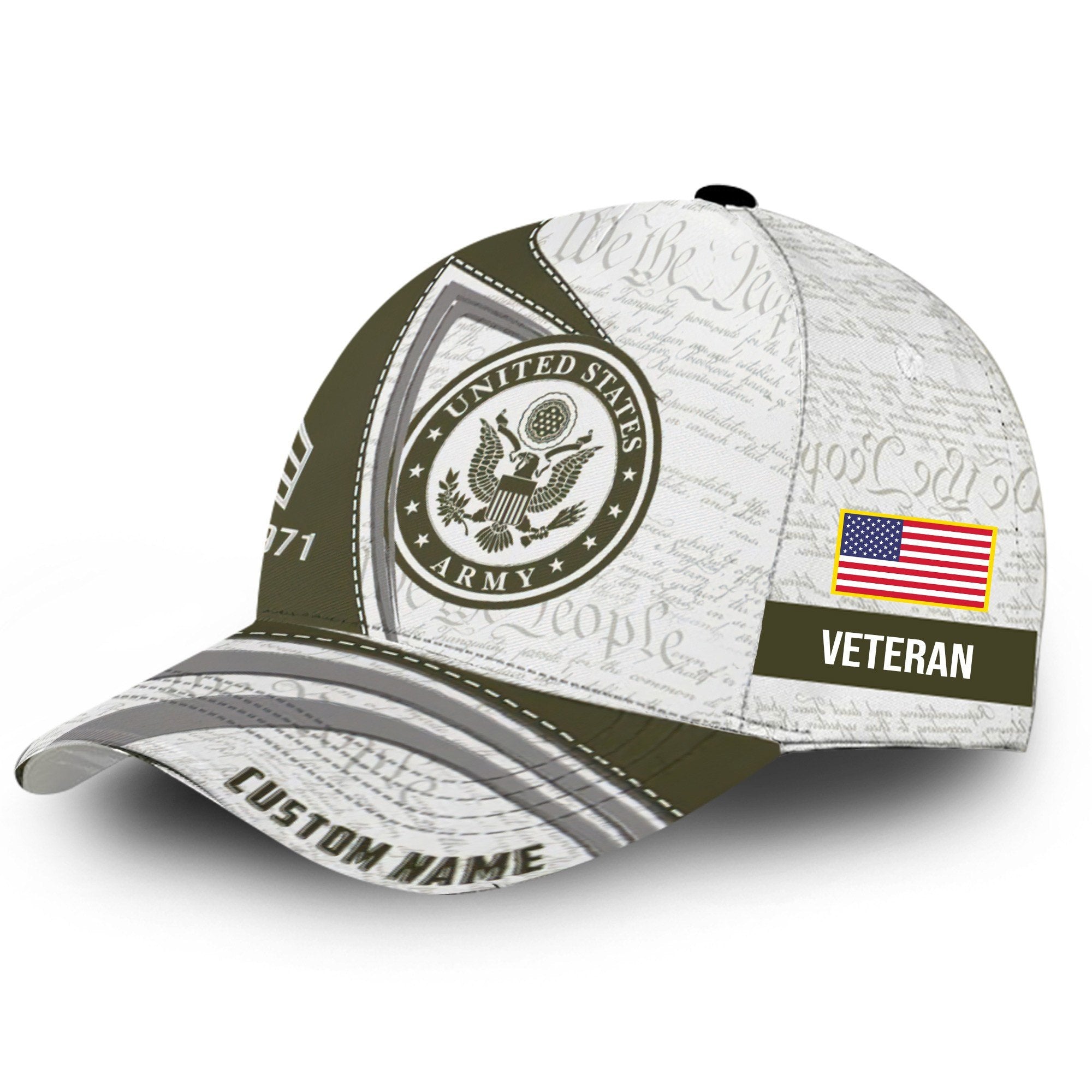Premium US Army Cap VPVC000167, Custom Name, Rank, Year, Gifts For Army Veteran, Best Gifts On Father's Day, Armed Forces Day, Independence Day, Veterans Day.