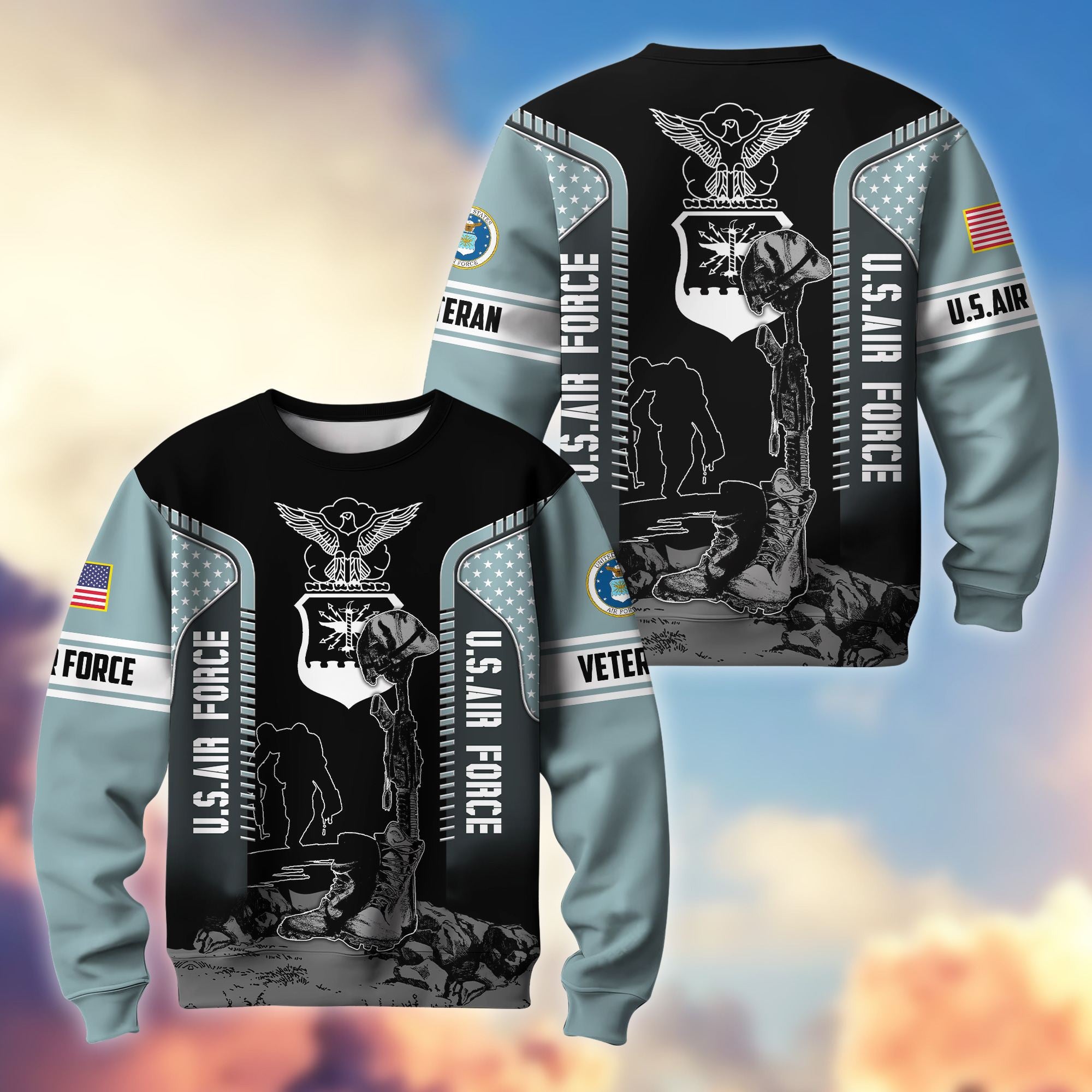 Premium US Veterans Sweatshirt BPHN170213, Gifts For US Veterans, Gifts On Father's Day, Memorial Day, Armed Forces Day, Independence Day, Veterans Day.