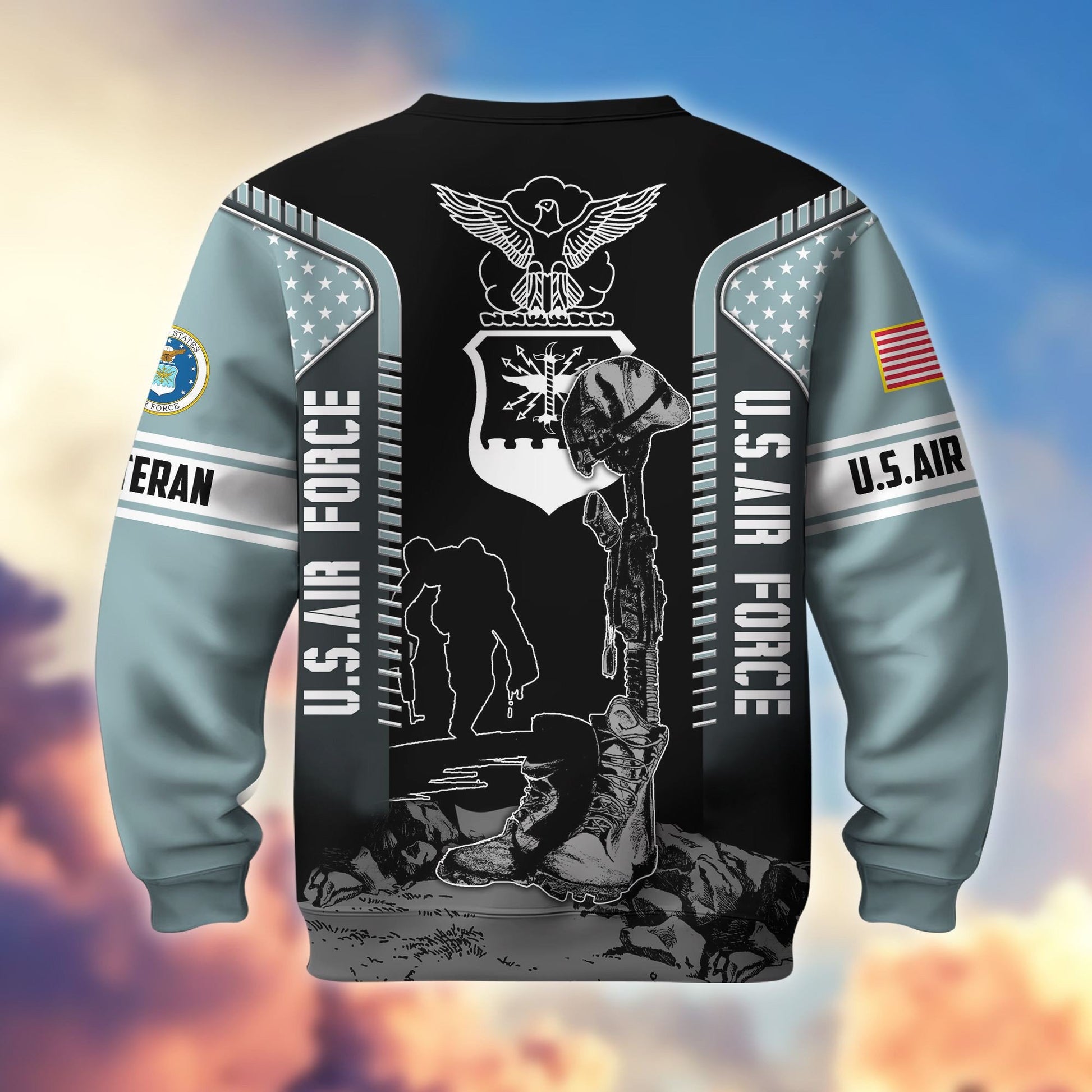 Premium US Veterans Sweatshirt BPHN170213, Gifts For US Veterans, Gifts On Father's Day, Memorial Day, Armed Forces Day, Independence Day, Veterans Day.