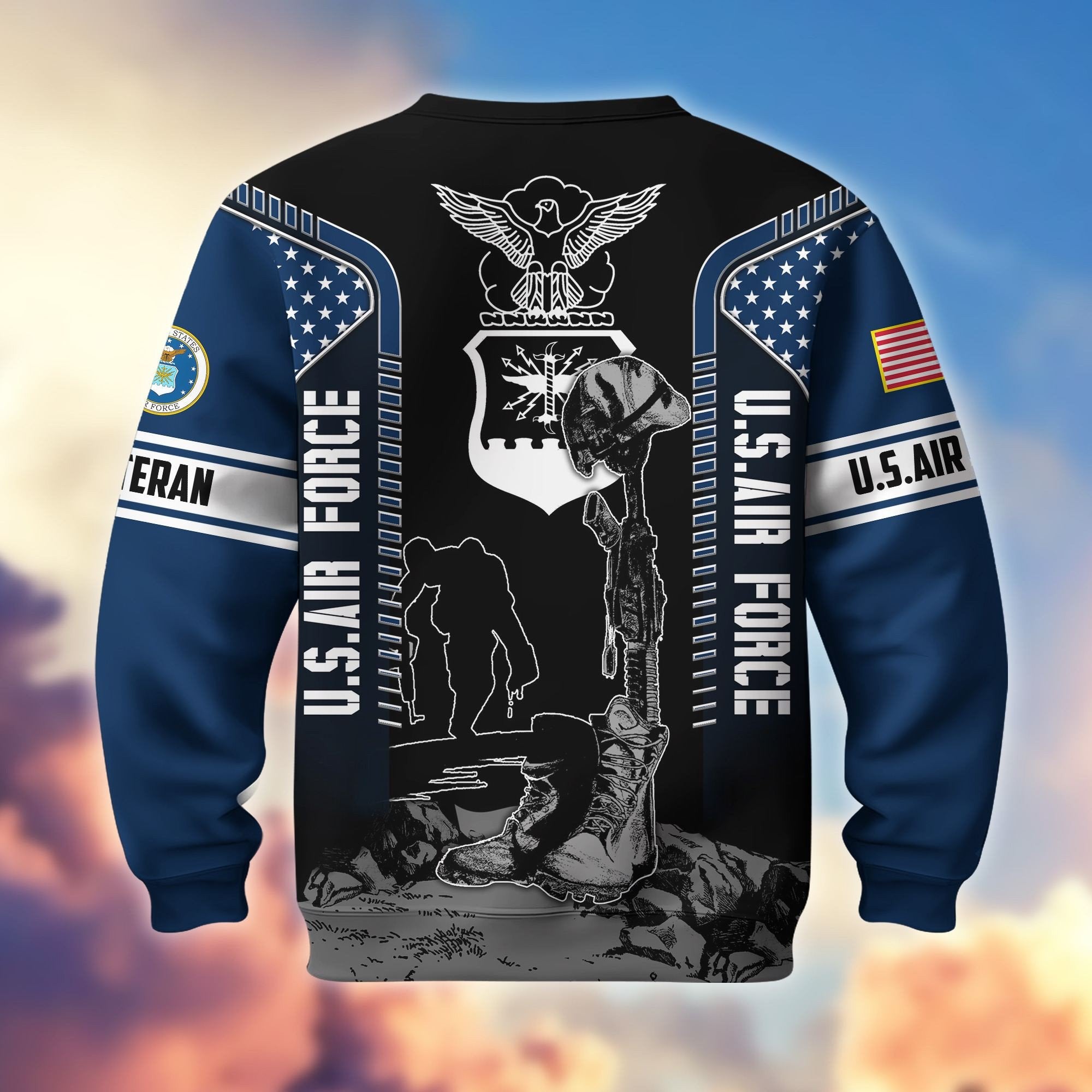 Premium US Veterans Sweatshirt BPHN170213, Gifts For US Veterans, Gifts On Father's Day, Memorial Day, Armed Forces Day, Independence Day, Veterans Day.