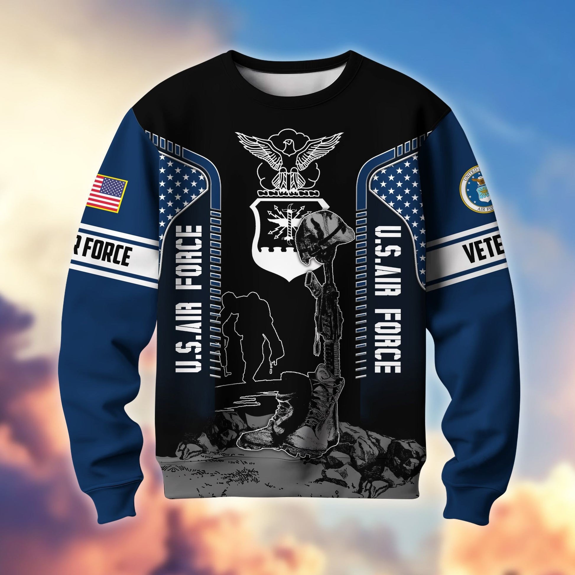Premium US Veterans Sweatshirt BPHN170213, Gifts For US Veterans, Gifts On Father's Day, Memorial Day, Armed Forces Day, Independence Day, Veterans Day.