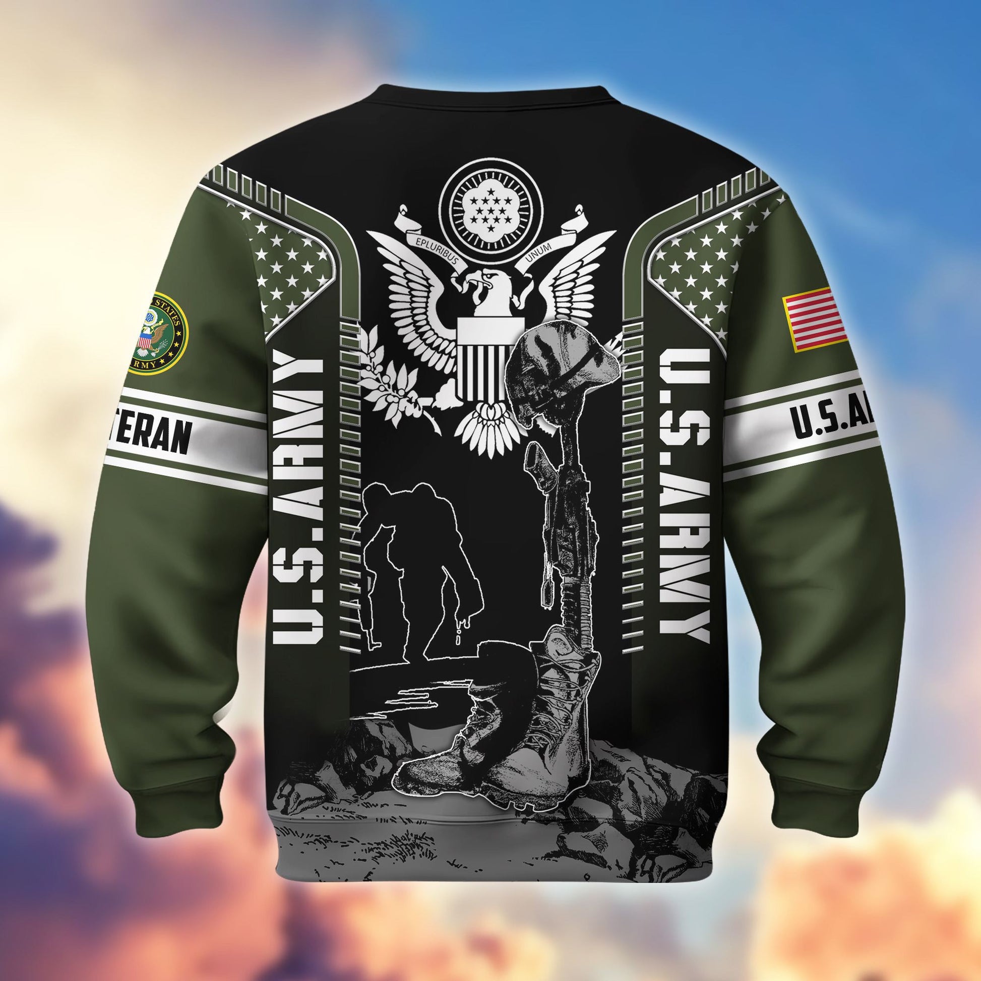 Premium US Veterans Sweatshirt BPHN170213, Gifts For US Veterans, Gifts On Father's Day, Memorial Day, Armed Forces Day, Independence Day, Veterans Day.