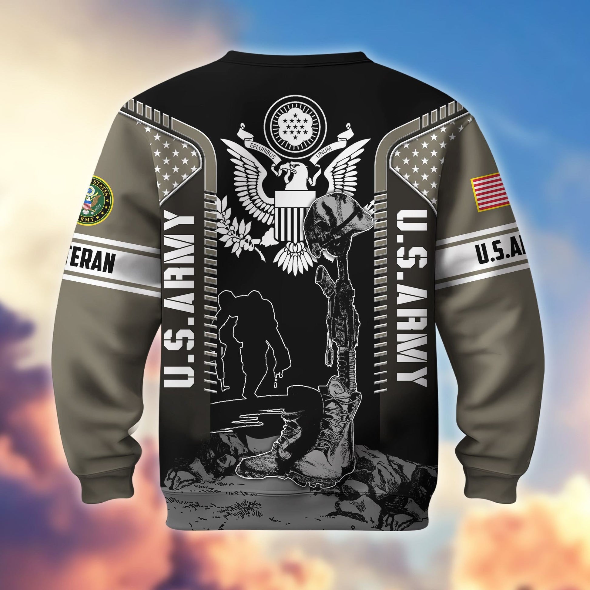 Premium US Veterans Sweatshirt BPHN170213, Gifts For US Veterans, Gifts On Father's Day, Memorial Day, Armed Forces Day, Independence Day, Veterans Day.