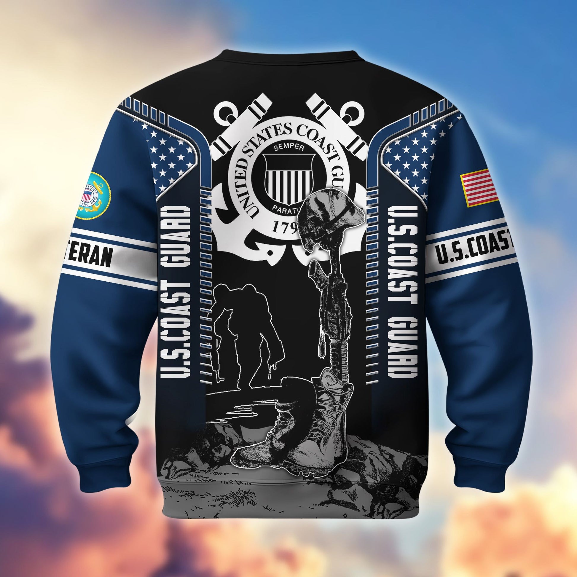 Premium US Veterans Sweatshirt BPHN170213, Gifts For US Veterans, Gifts On Father's Day, Memorial Day, Armed Forces Day, Independence Day, Veterans Day.