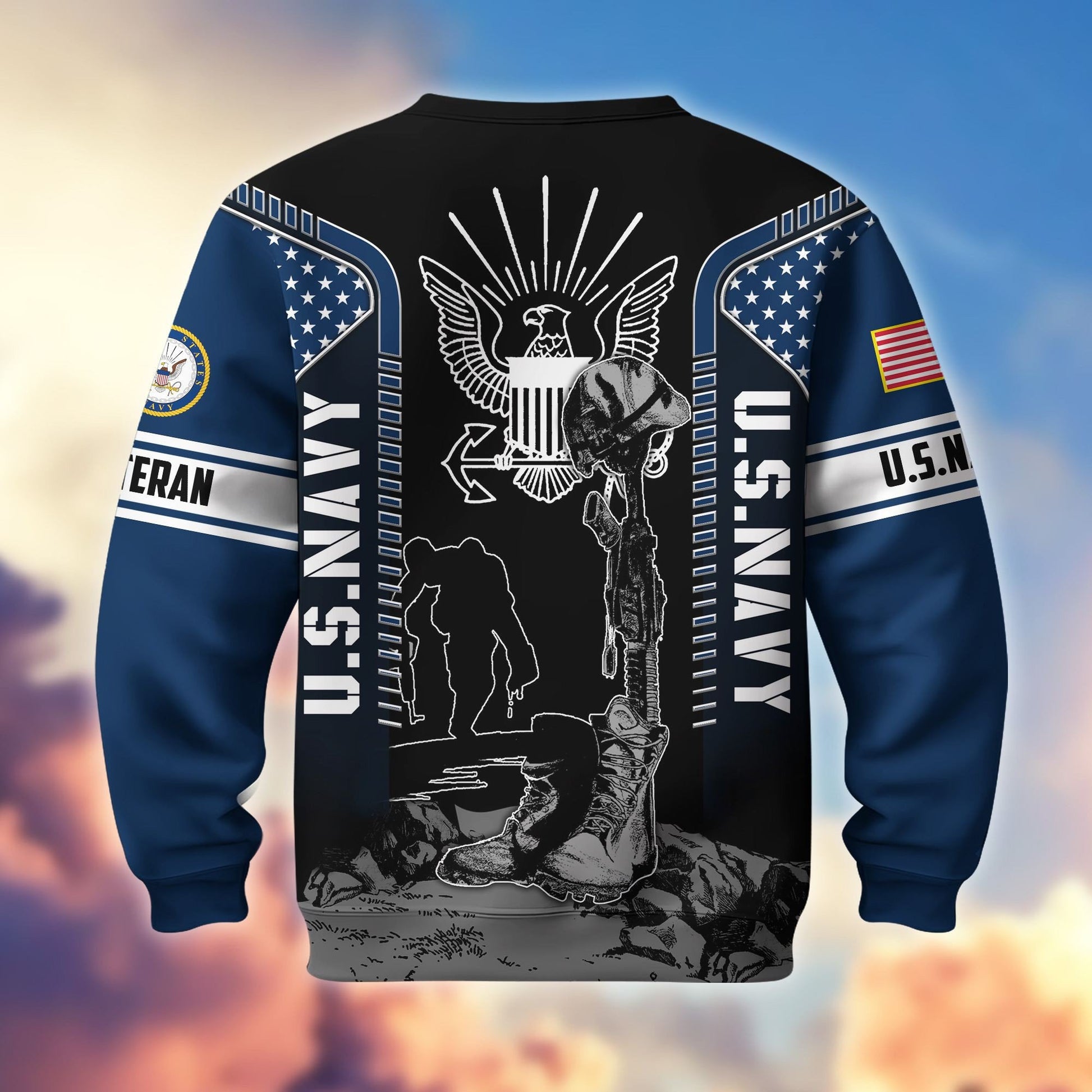 Premium US Veterans Sweatshirt BPHN170213, Gifts For US Veterans, Gifts On Father's Day, Memorial Day, Armed Forces Day, Independence Day, Veterans Day.