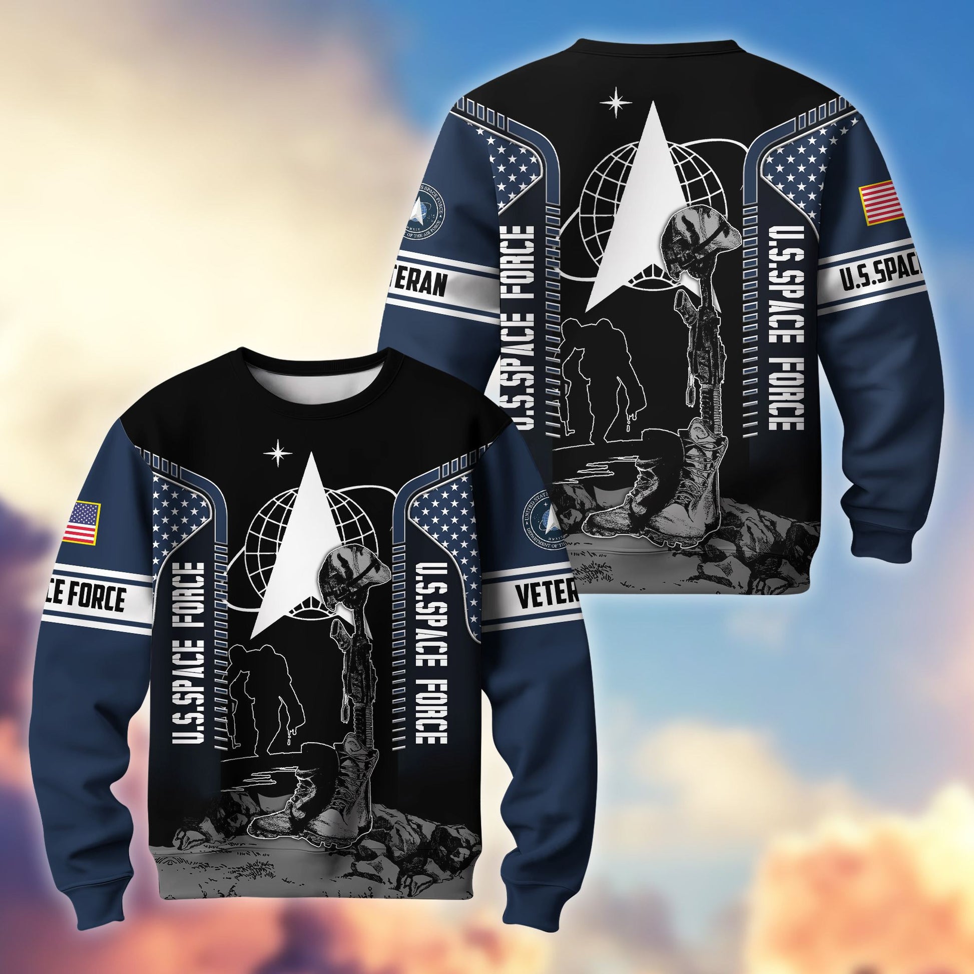 Premium US Veterans Sweatshirt BPHN170213, Gifts For US Veterans, Gifts On Father's Day, Memorial Day, Armed Forces Day, Independence Day, Veterans Day.