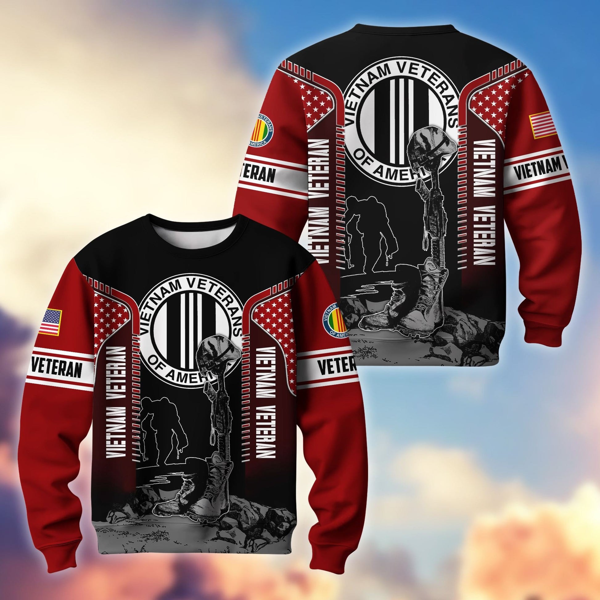 Premium US Veterans Sweatshirt BPHN170213, Gifts For US Veterans, Gifts On Father's Day, Memorial Day, Armed Forces Day, Independence Day, Veterans Day.