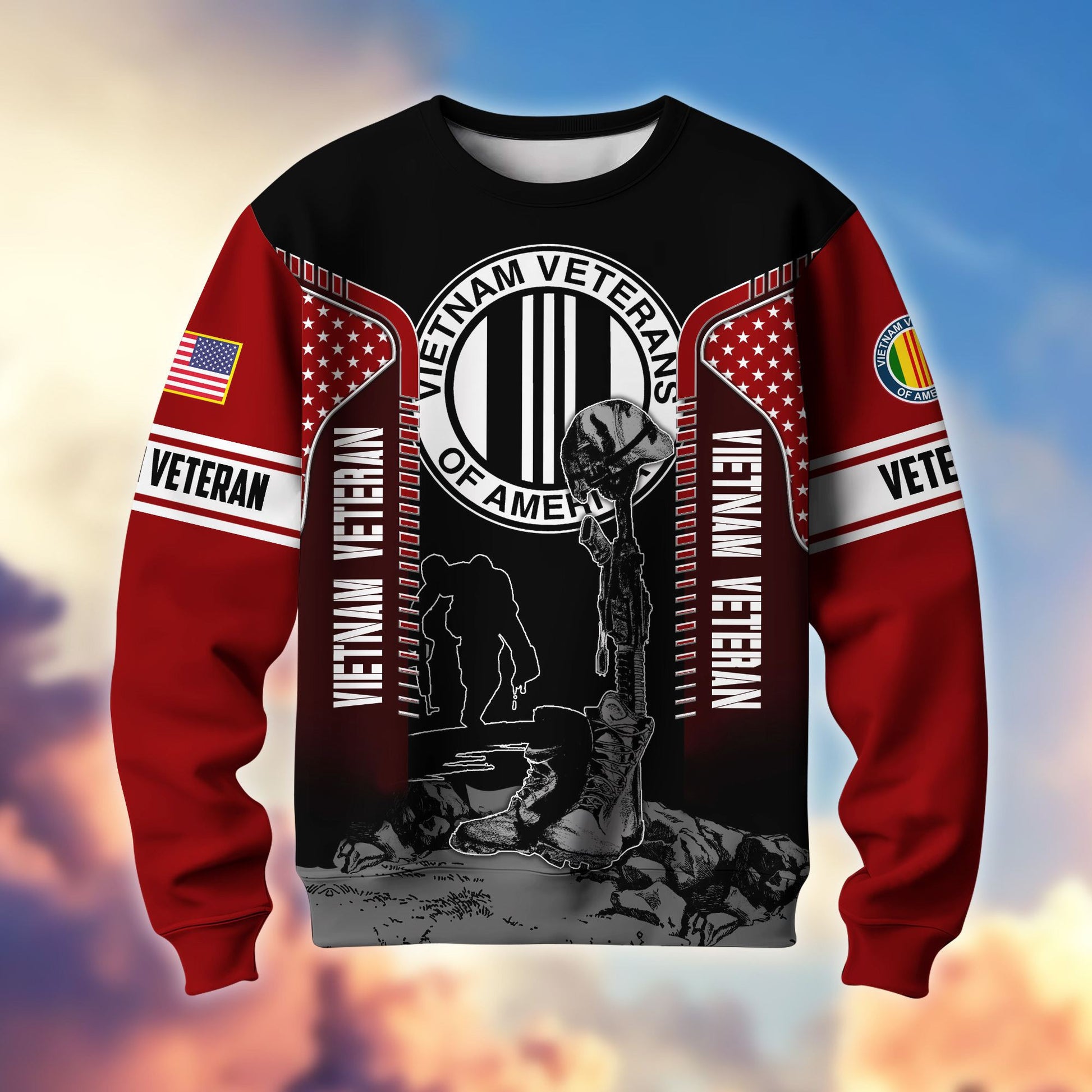 Premium US Veterans Sweatshirt BPHN170213, Gifts For US Veterans, Gifts On Father's Day, Memorial Day, Armed Forces Day, Independence Day, Veterans Day.