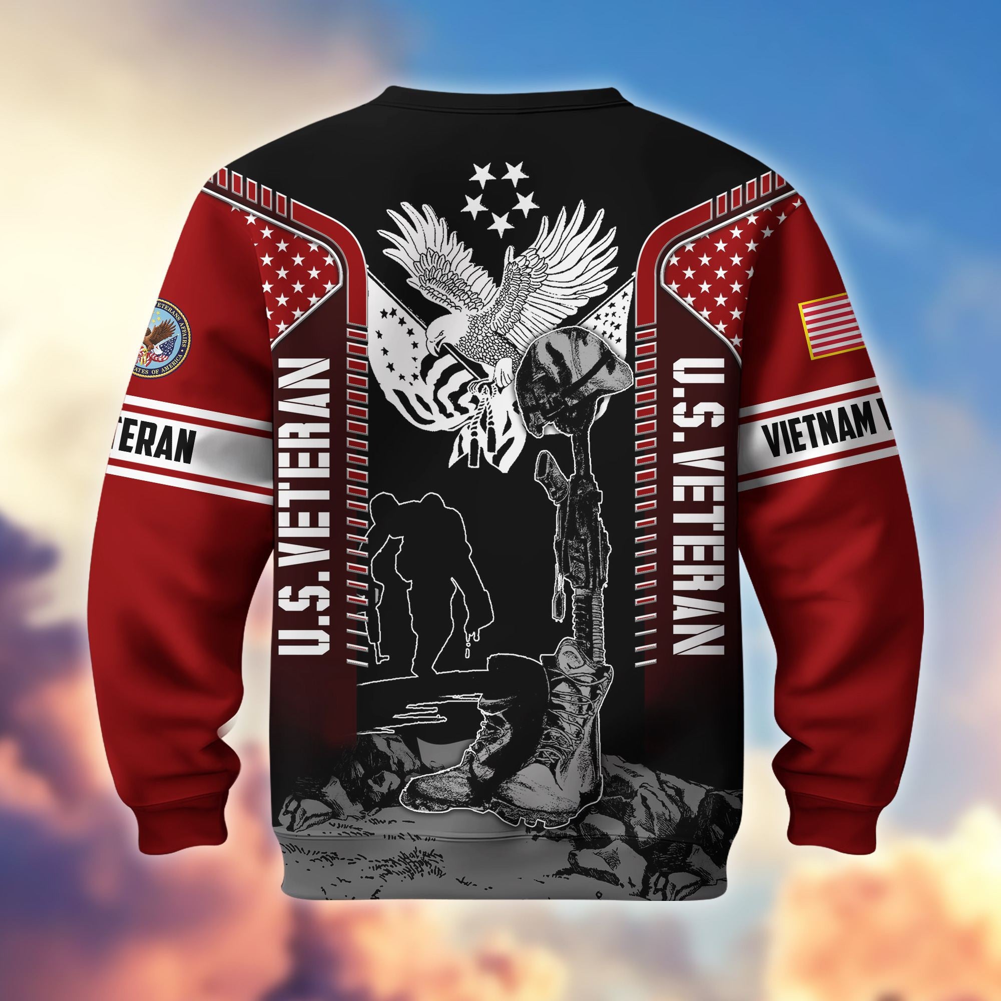 Premium US Veterans Sweatshirt BPHN170213, Gifts For US Veterans, Gifts On Father's Day, Memorial Day, Armed Forces Day, Independence Day, Veterans Day.