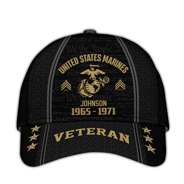 USMC Custom Cap VPVC005703, Gifts For Marine Veteran, Best Gifts On Father's Day, Armed Forces Day, Independence Day, Veterans Day.