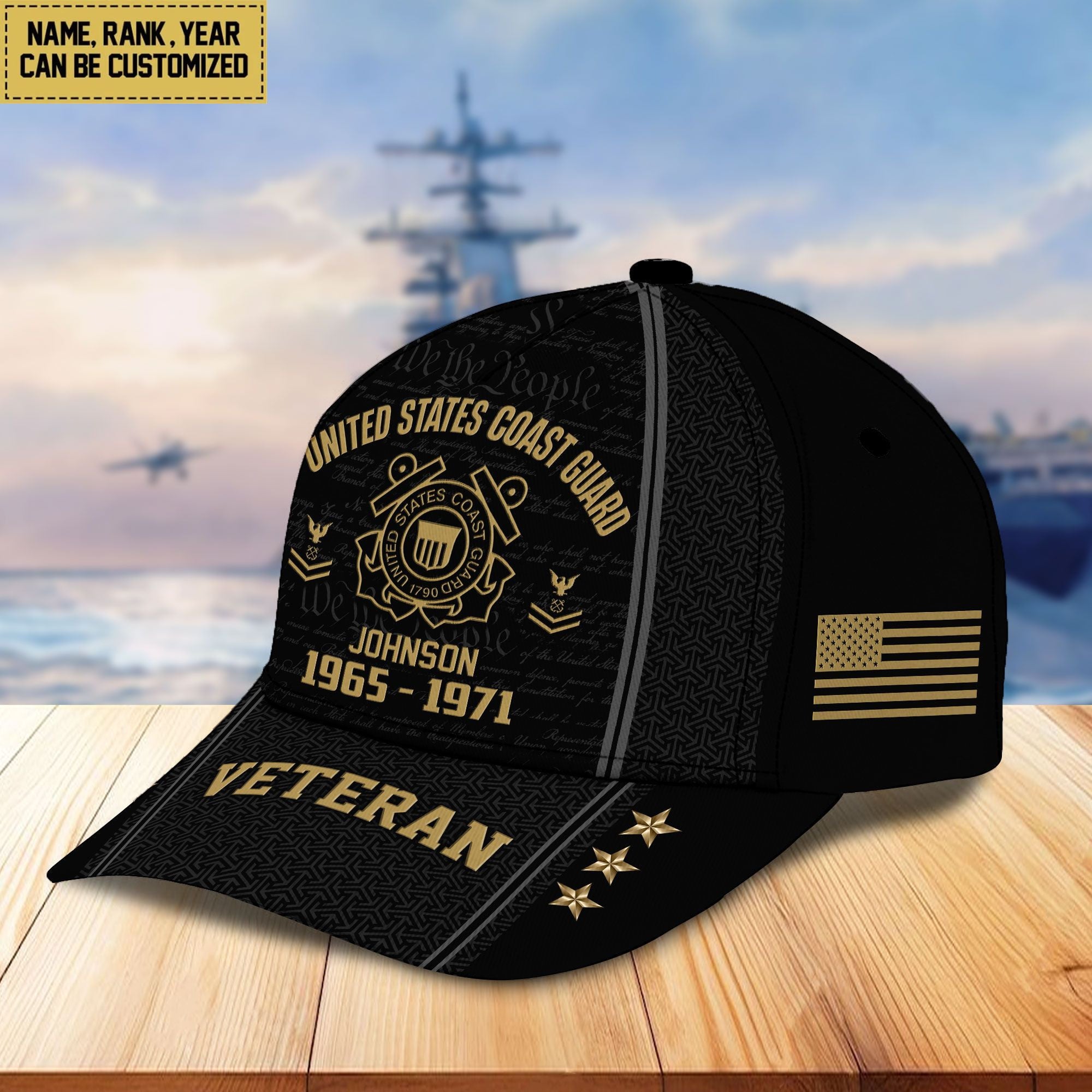 USCG Custom Cap VPVC005705, Gifts For Coast Guard Veteran, Best Gifts On Father's Day, Armed Forces Day, Independence Day, Veterans Day.