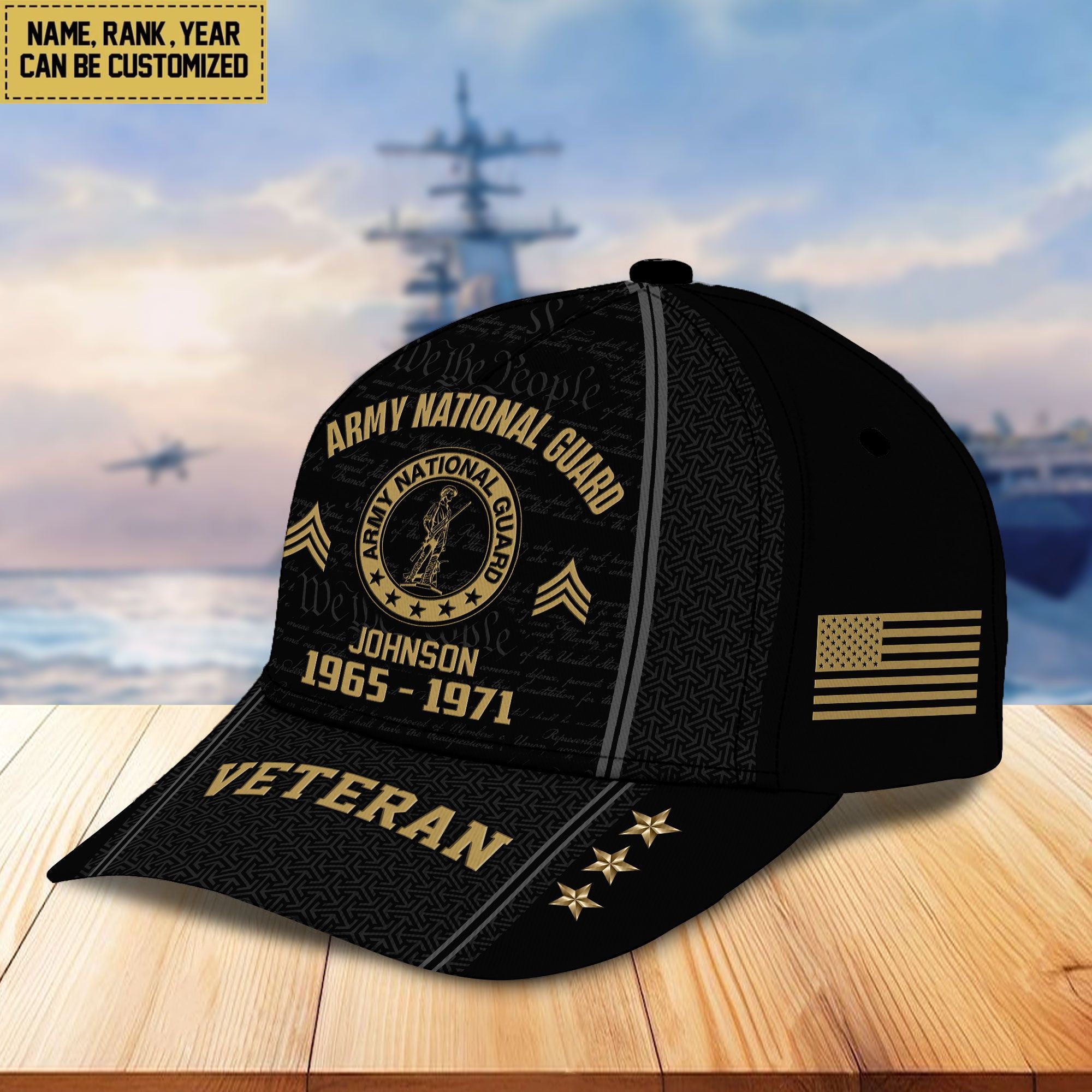 Army National Guard Veteran Custom Cap VPVC005708, Gifts For Army National Guard Veteran, Best Gifts On Father's Day, Armed Forces Day, Independence Day, Veterans Day.