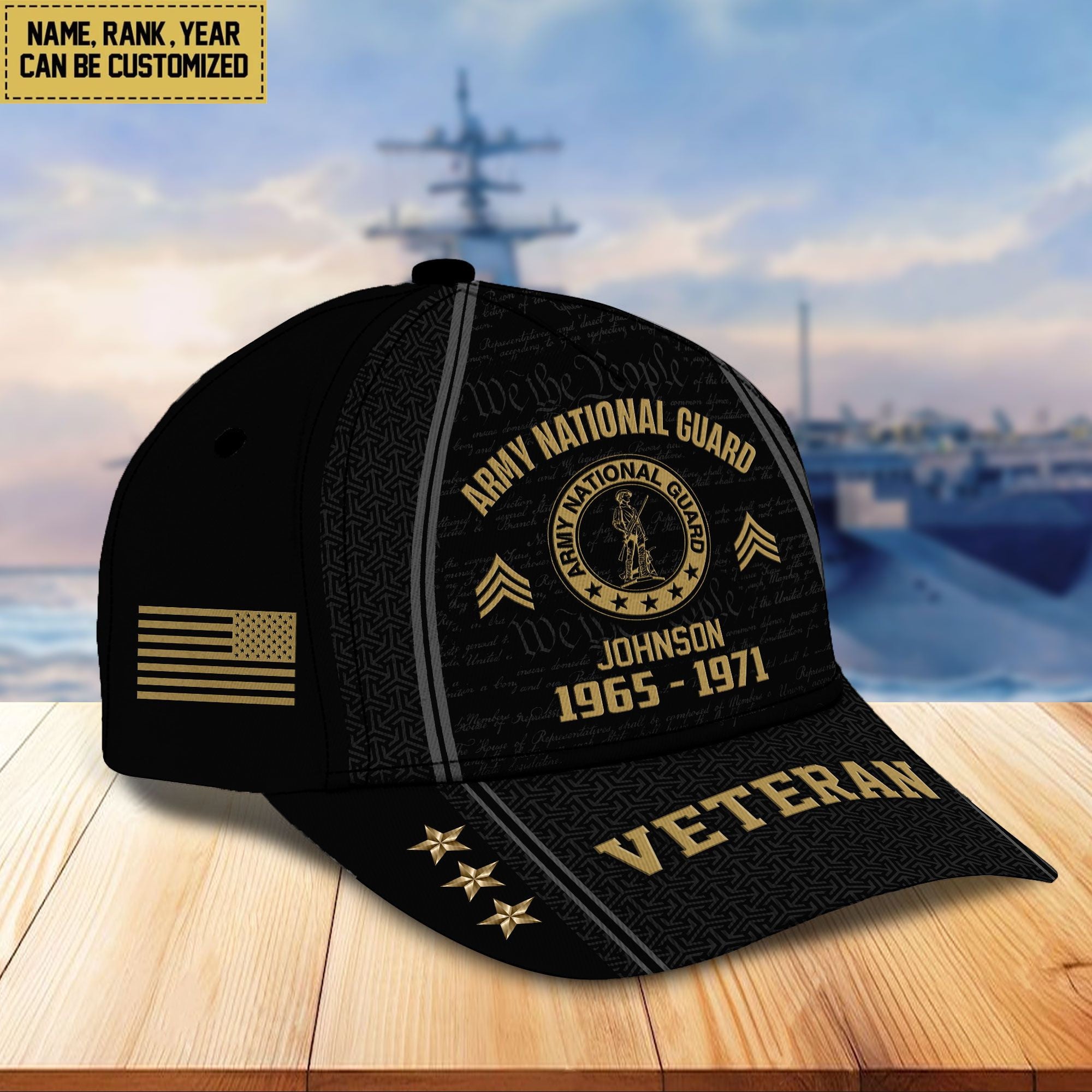 Army National Guard Veteran Custom Cap VPVC005708, Gifts For Army National Guard Veteran, Best Gifts On Father's Day, Armed Forces Day, Independence Day, Veterans Day.