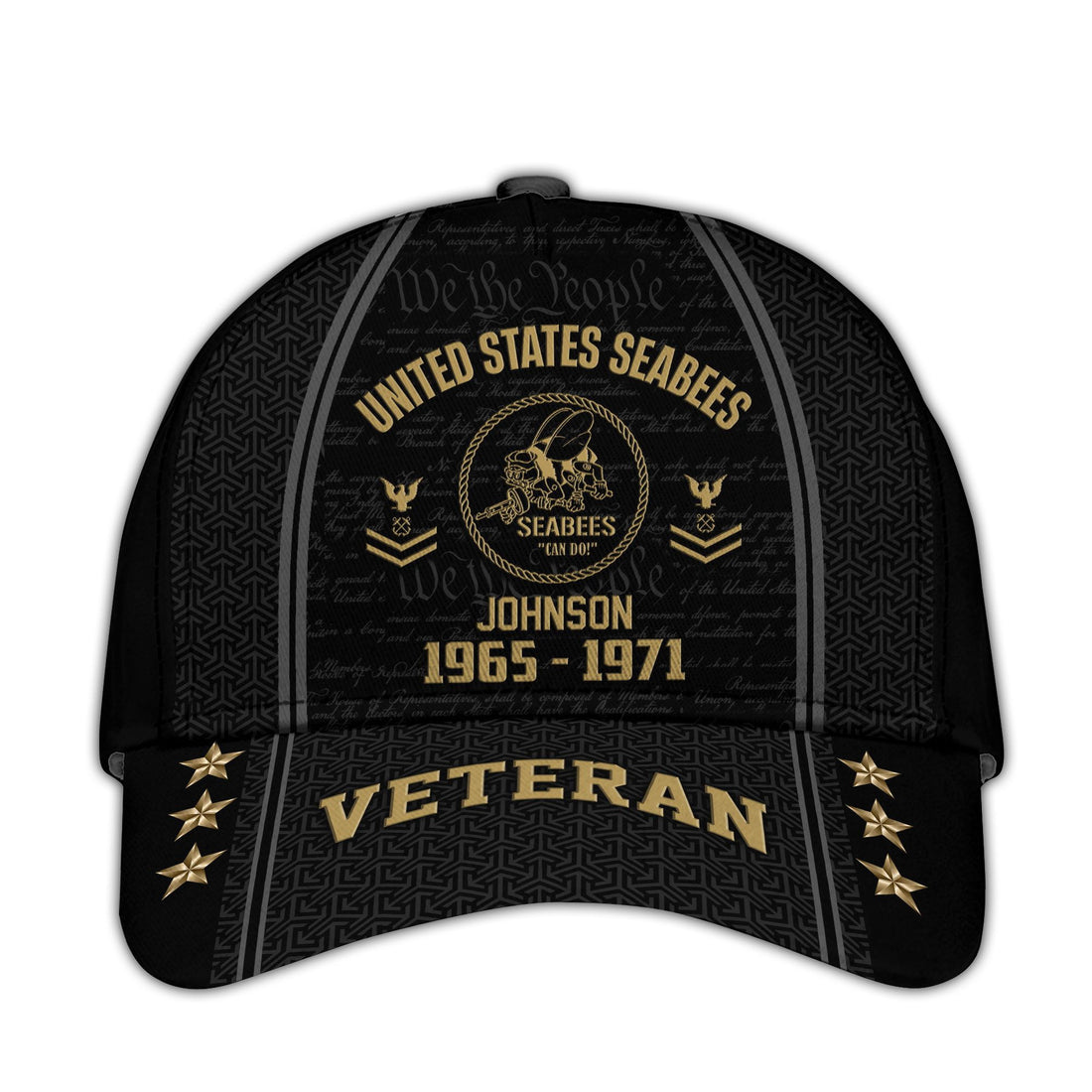 US Seabees Veteran Custom Cap VPVC005709, Gifts For US Seabees Veteran, Best Gifts On Father's Day, Armed Forces Day, Independence Day, Veterans Day.
