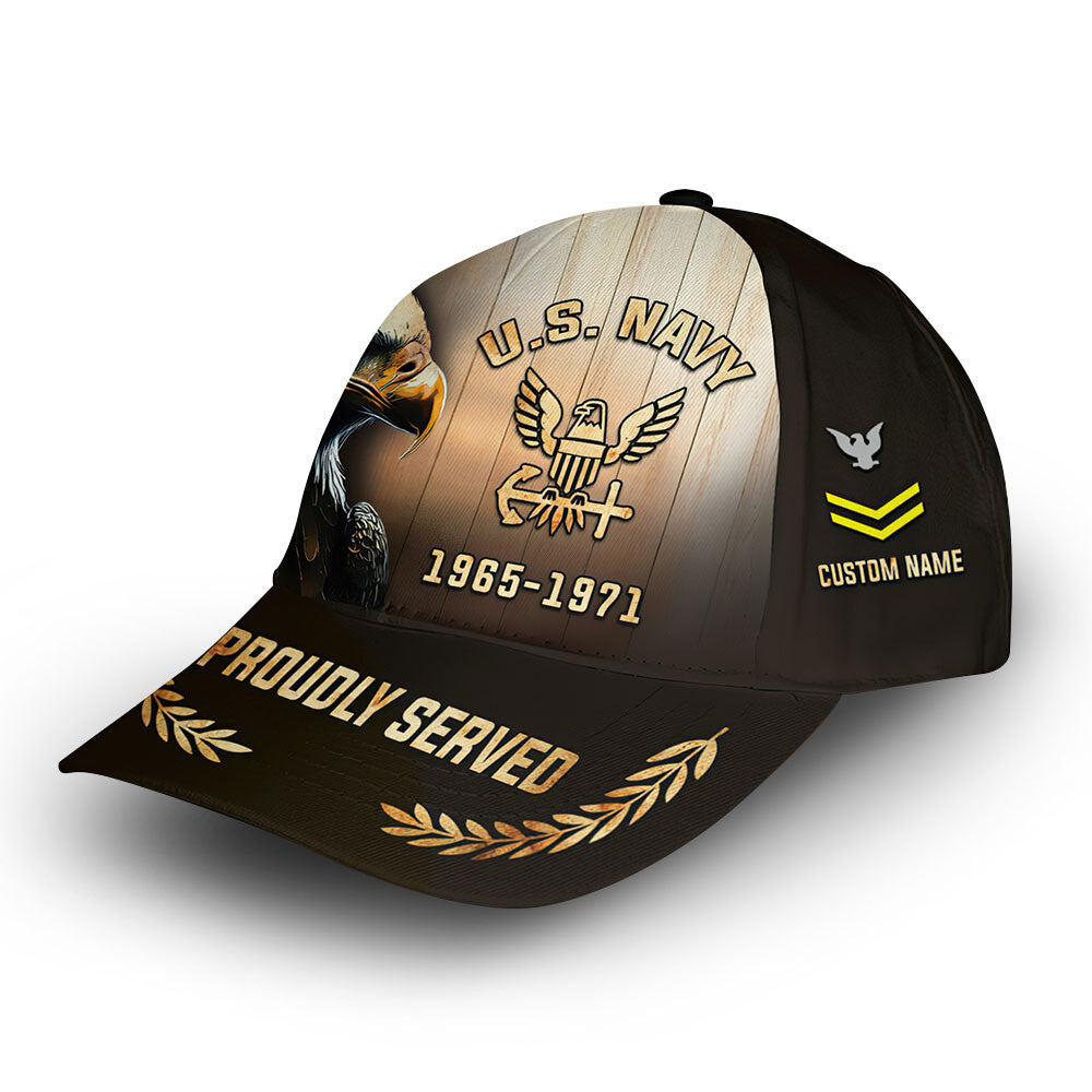 Premium Custom Name, Rank, Year, US Navy Cap VPVC005802, Gifts For Navy Veteran, Best Gifts On Father's Day, Independence Day, Veterans Day.