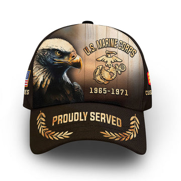 Premium Custom Name, Rank, Year, USMC Cap VPVC005803, Gifts For Marine Veteran, Best Gifts On Father's Day, Independence Day, Veterans Day.