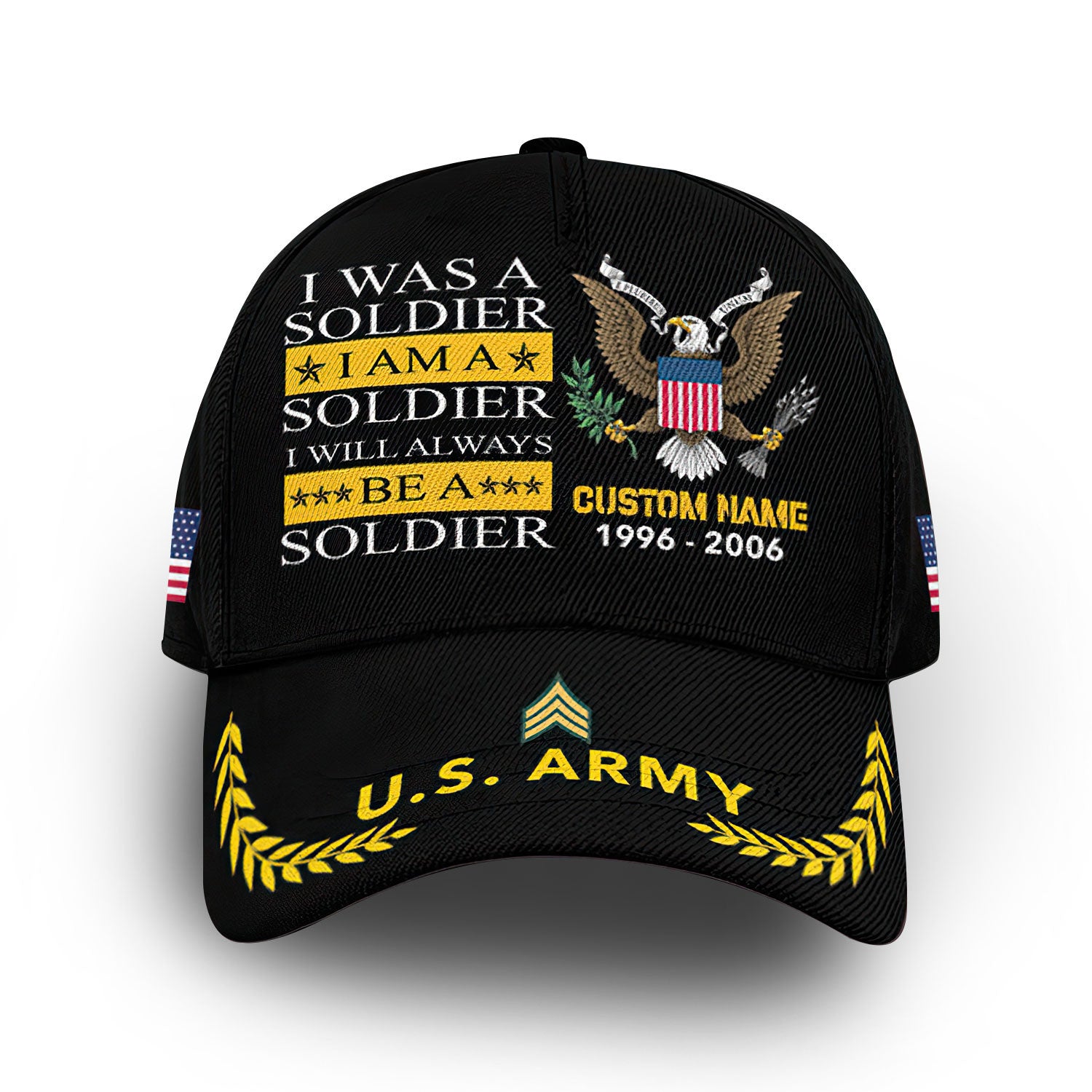 Premium US Army Veteran Custom Cap VPVC005901, Gifts For Army Veteran, Best Gifts On Independence Day, Veterans Day.