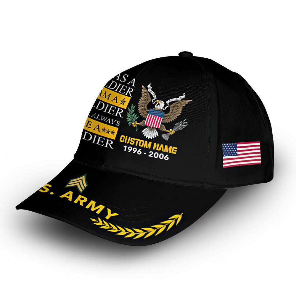 Premium US Army Veteran Custom Cap VPVC005901, Gifts For Army Veteran, Best Gifts On Independence Day, Veterans Day.