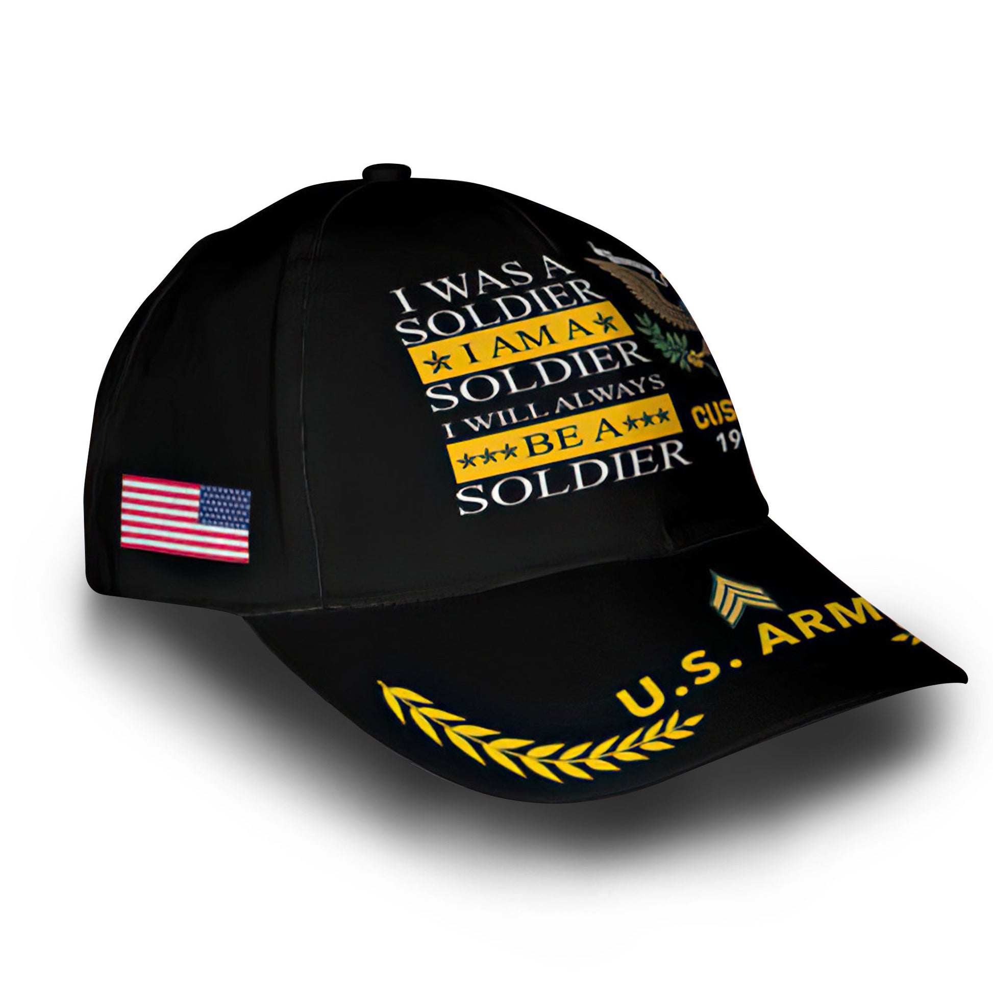 Premium US Army Veteran Custom Cap VPVC005901, Gifts For Army Veteran, Best Gifts On Independence Day, Veterans Day.