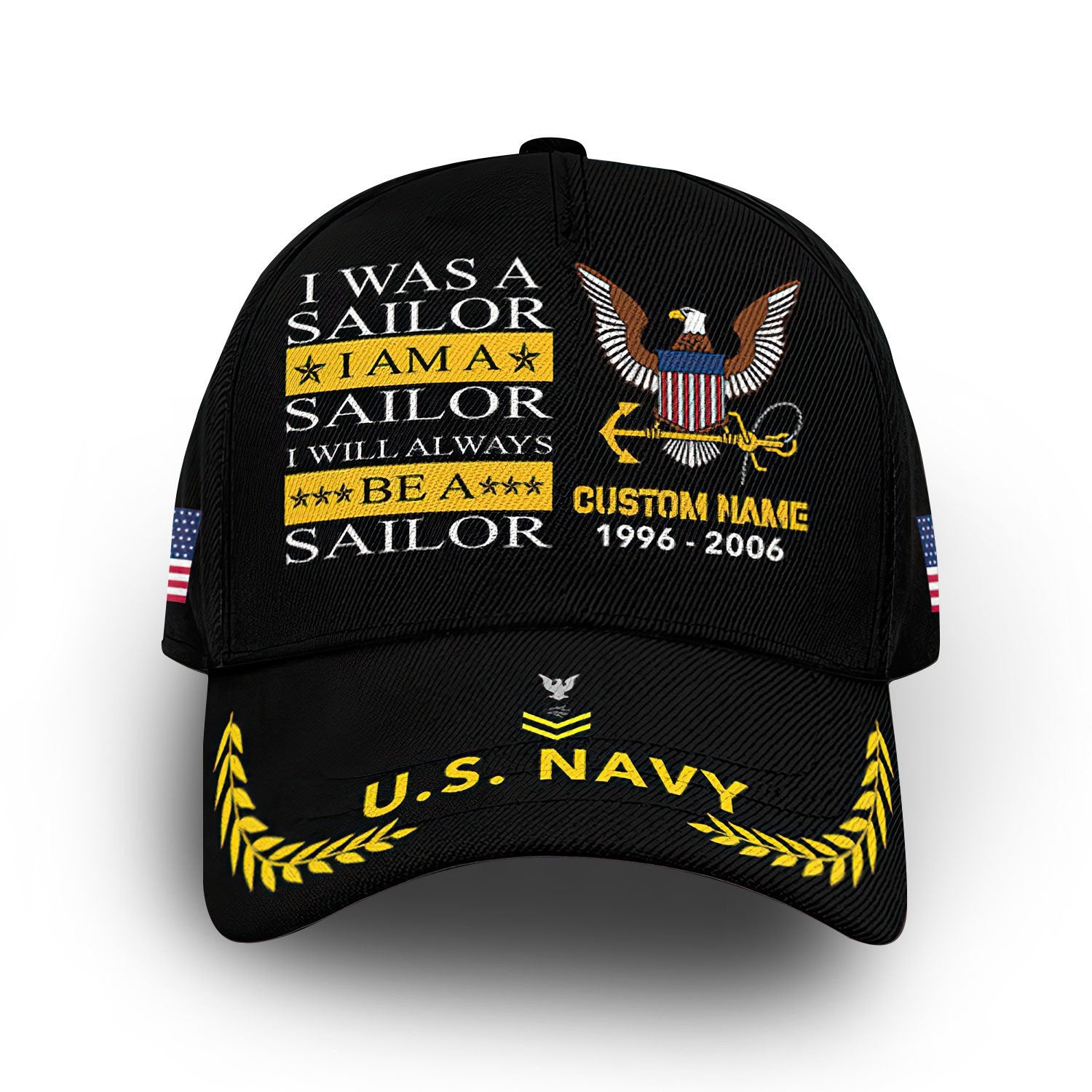 Premium US Navy Veteran Custom Cap VPVC005902, Gifts For Navy Veteran, Best Gifts On Independence Day, Veterans Day.