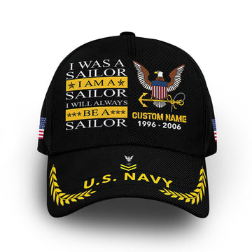 Premium US Navy Veteran Custom Cap VPVC005902, Gifts For Navy Veteran, Best Gifts On Independence Day, Veterans Day.