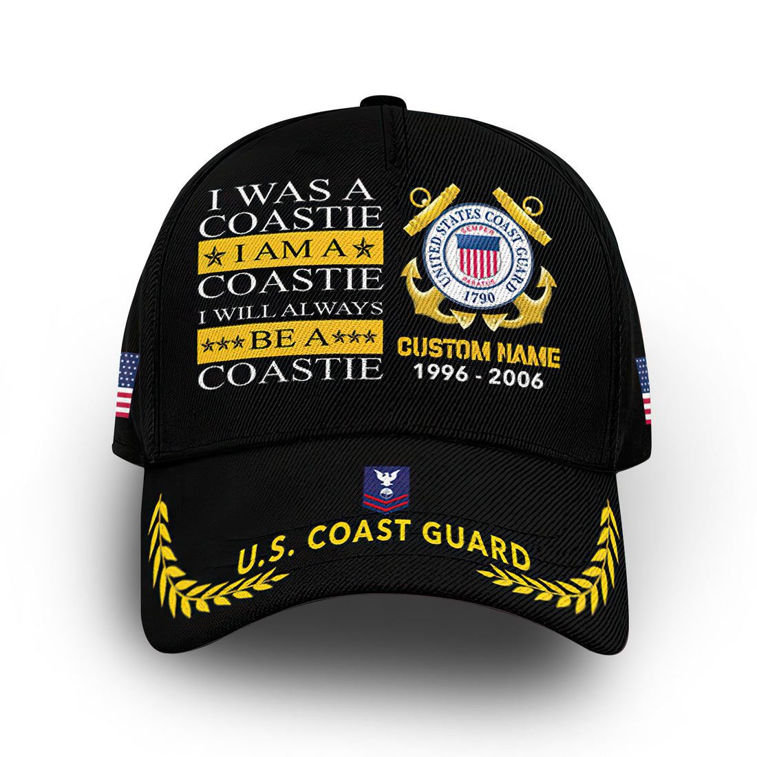 Premium USCG Veteran Custom Cap VPVC005905, Gifts For Coast Guard Veteran, Best Gifts On Independence Day, Veterans Day.