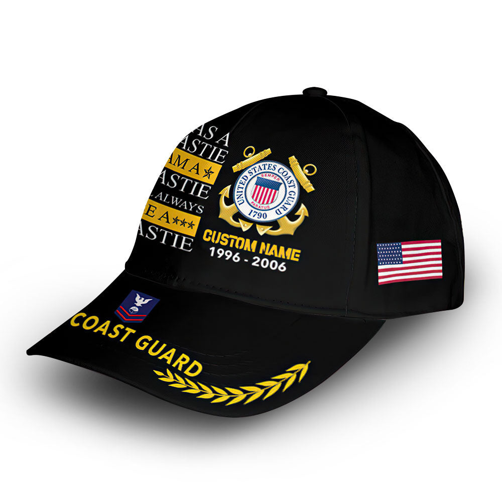 Premium USCG Veteran Custom Cap VPVC005905, Gifts For Coast Guard Veteran, Best Gifts On Independence Day, Veterans Day.