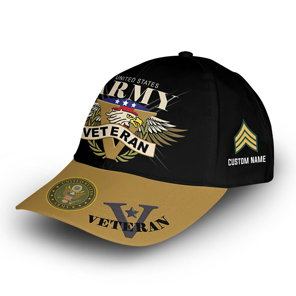 Premium Custom US Army Cap VPVC006001, Gifts For Army Veteran, Best Gifts On Father's Day, Armed Forces Day, Independence Day, Veterans Day.