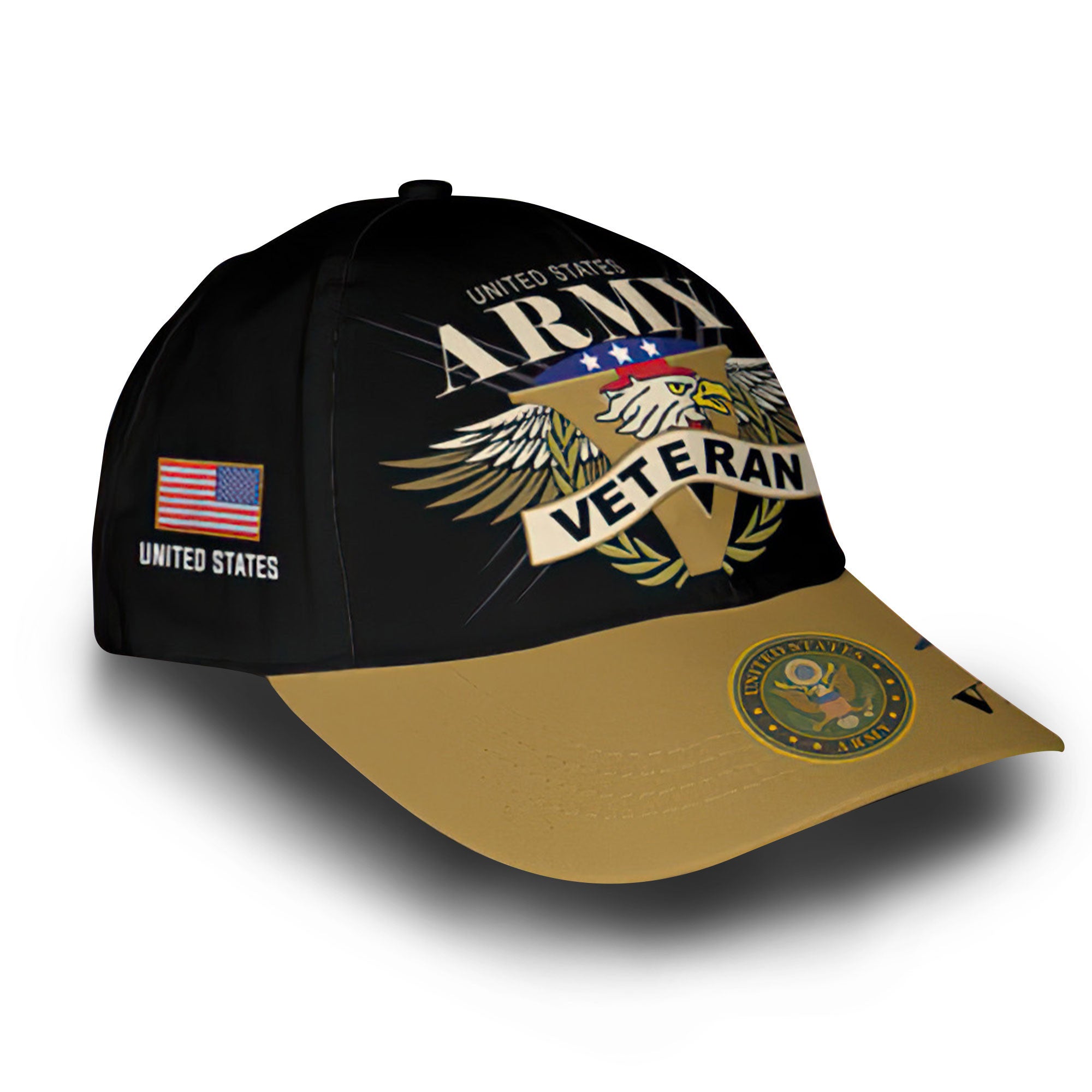 Premium Custom US Army Cap VPVC006001, Gifts For Army Veteran, Best Gifts On Father's Day, Armed Forces Day, Independence Day, Veterans Day.