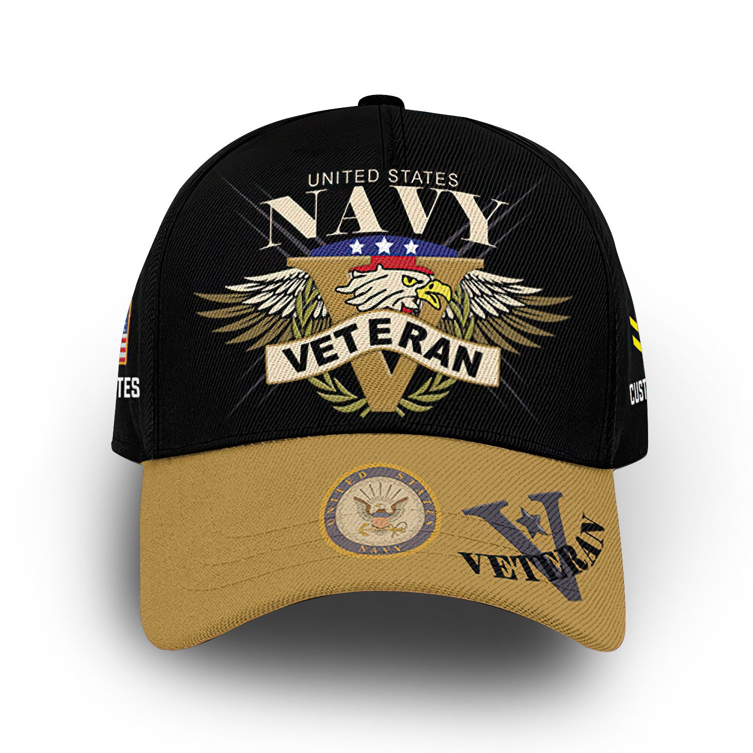 Premium Custom US Navy Cap VPVC006002, Gifts For Navy Veteran, Best Gifts On Father's Day, Armed Forces Day, Independence Day, Veterans Day.
