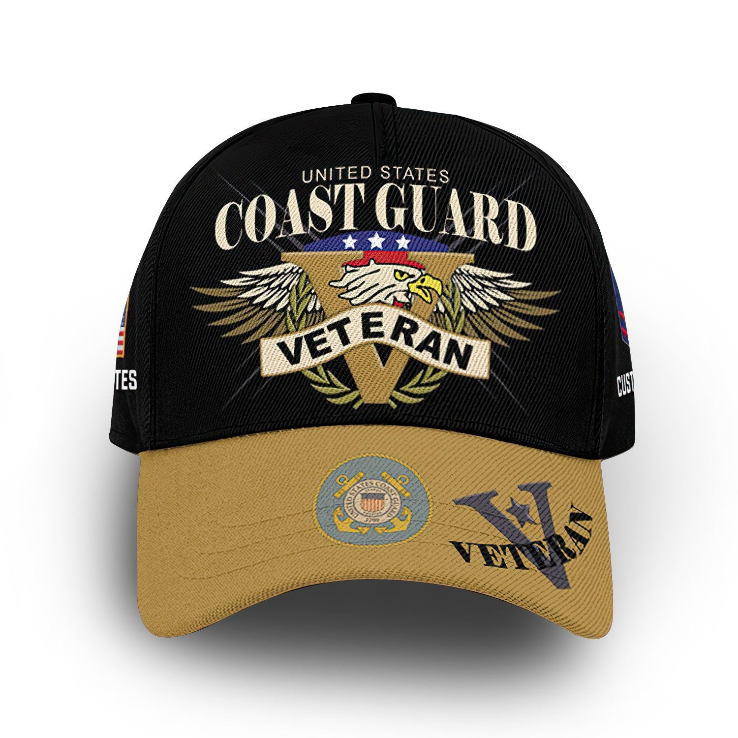 Premium Custom USCG Cap VPVC006005, Gifts For Coast Guard Veteran, Best Gifts On Father's Day, Armed Forces Day, Independence Day, Veterans Day.