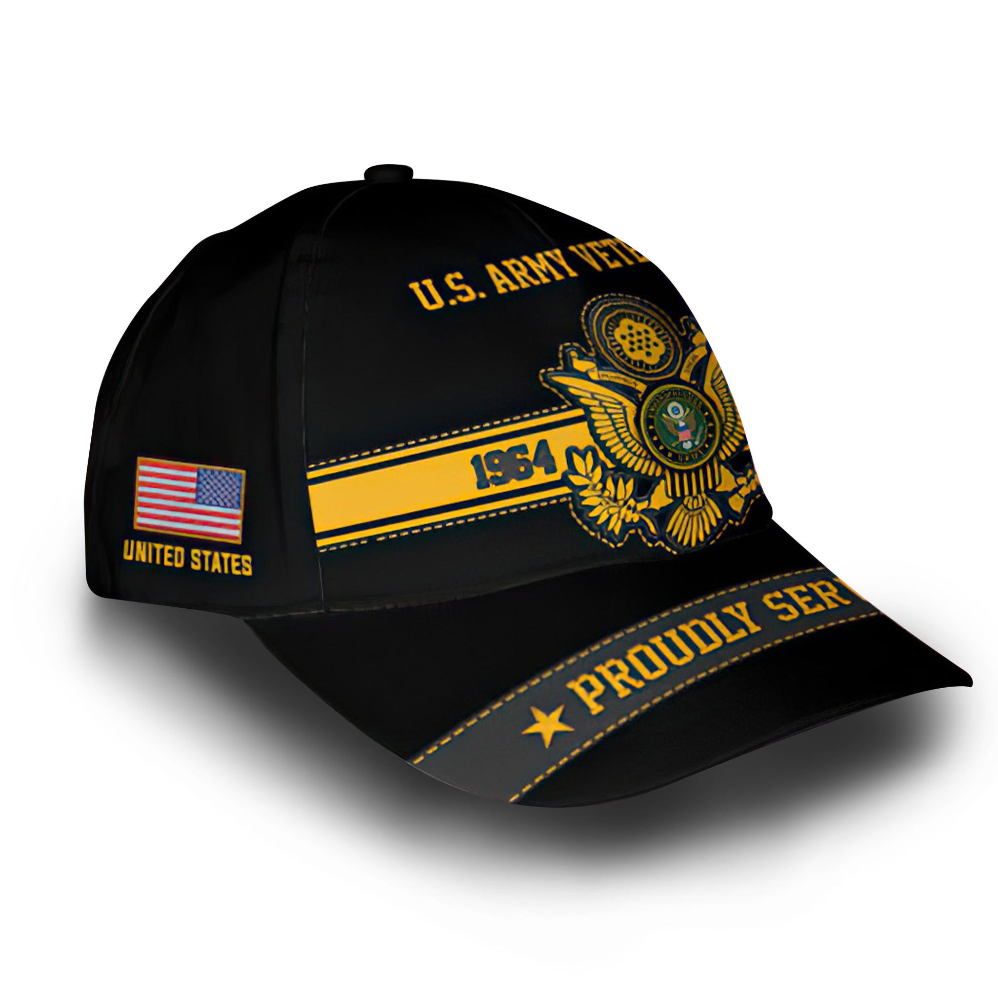 Premium US Army Veteran Custom Cap VPVC006101, Gifts For Army Veteran, Best Gifts On Father's Day, Armed Force Day, Independence Day, Veterans Day.