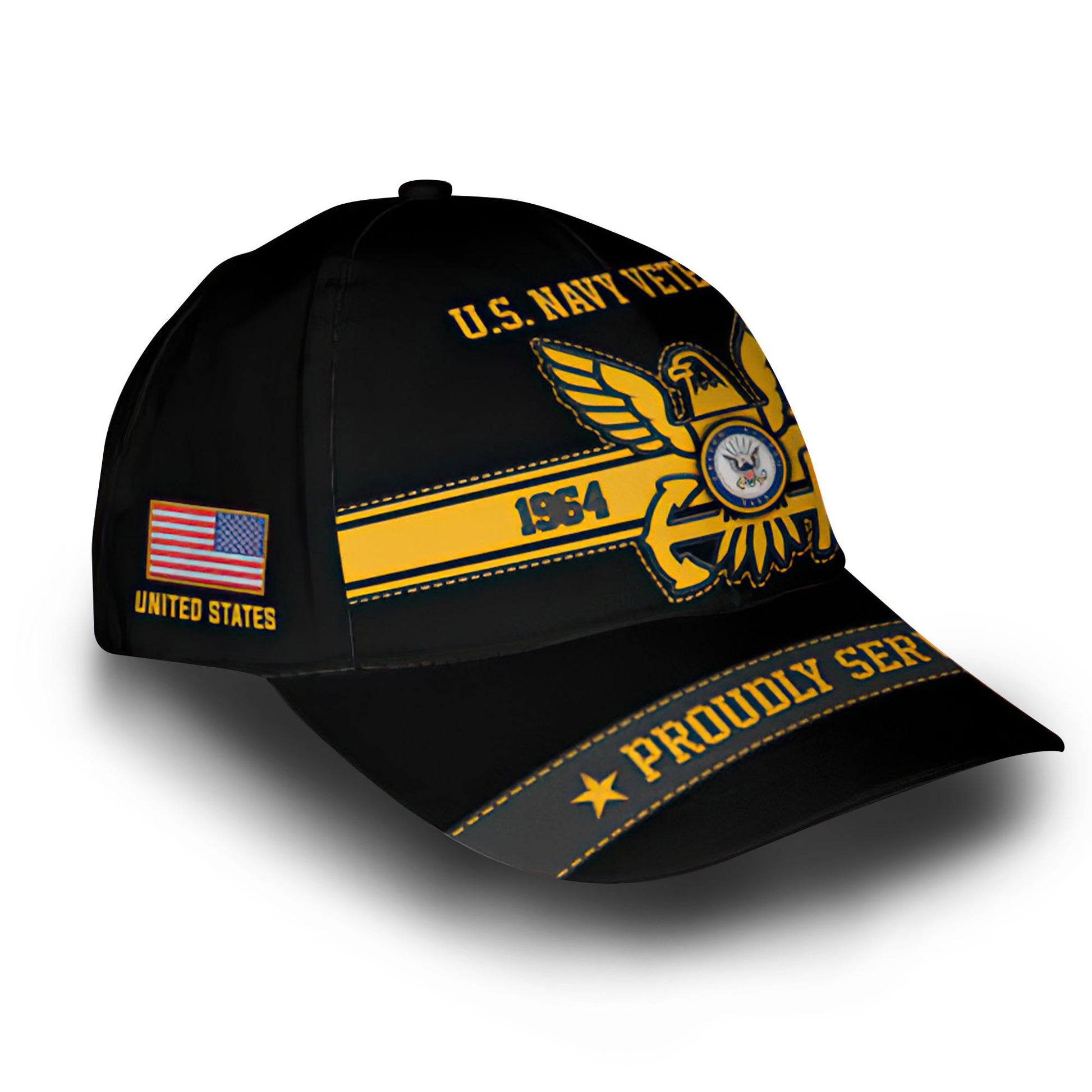 Premium US Navy Veteran Custom Cap VPVC006102, Gifts For Navy Veteran, Best Gifts On Father's Day, Armed Force Day, Independence Day, Veterans Day.