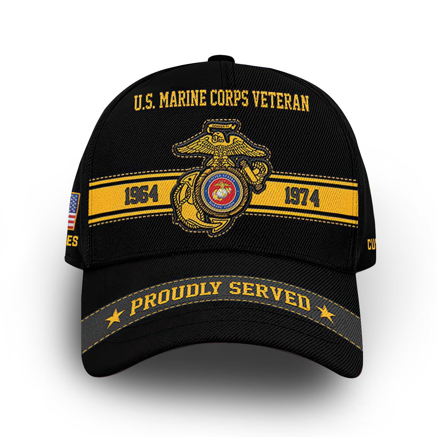 Premium USMC Veteran Custom Cap VPVC006103, Gifts For Marine Veteran, Best Gifts On Father's Day, Armed Force Day, Independence Day, Veterans Day.