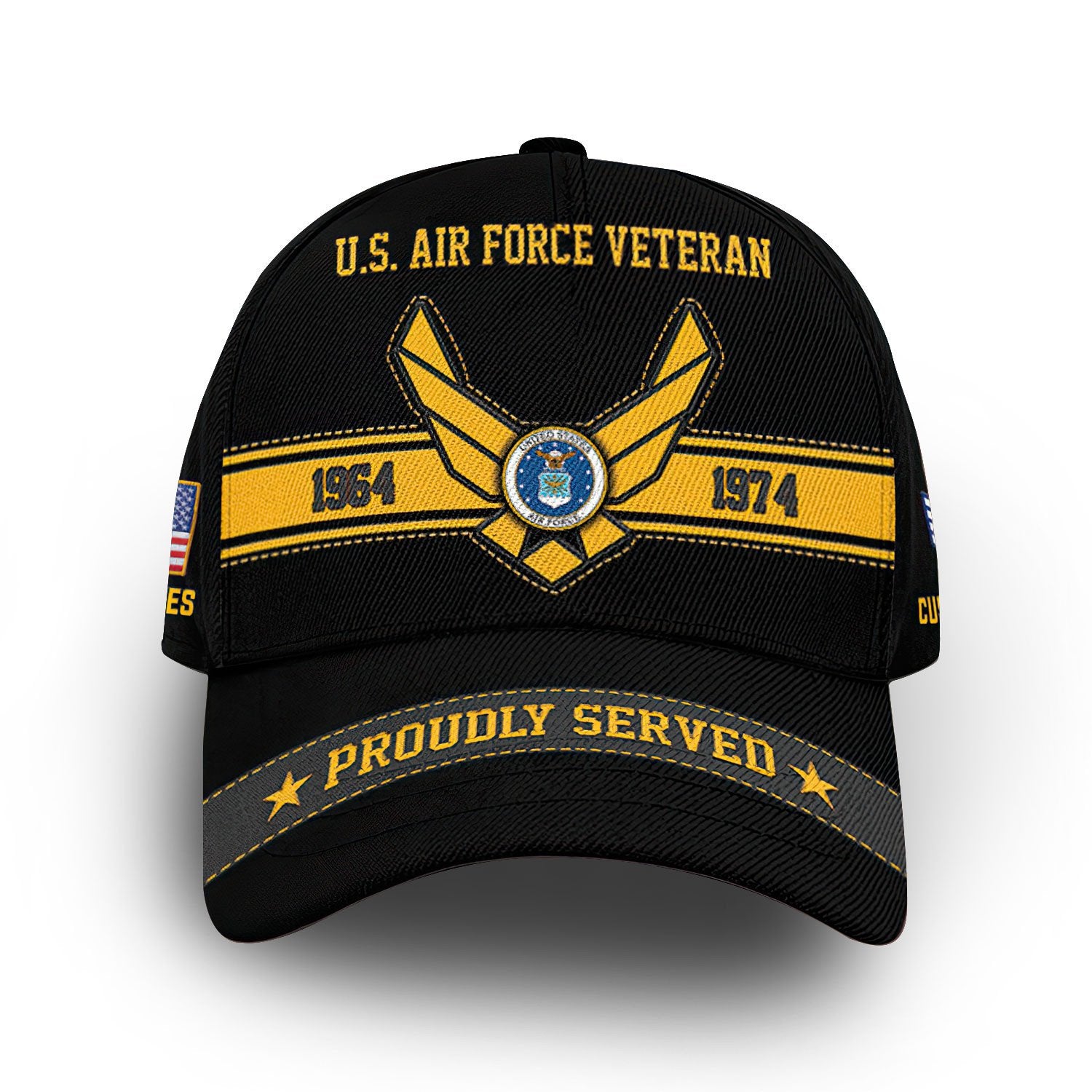 Premium USAF Veteran Custom Cap VPVC006104, Gifts For Air Force Veteran, Best Gifts On Father's Day, Armed Force Day, Independence Day, Veterans Day.